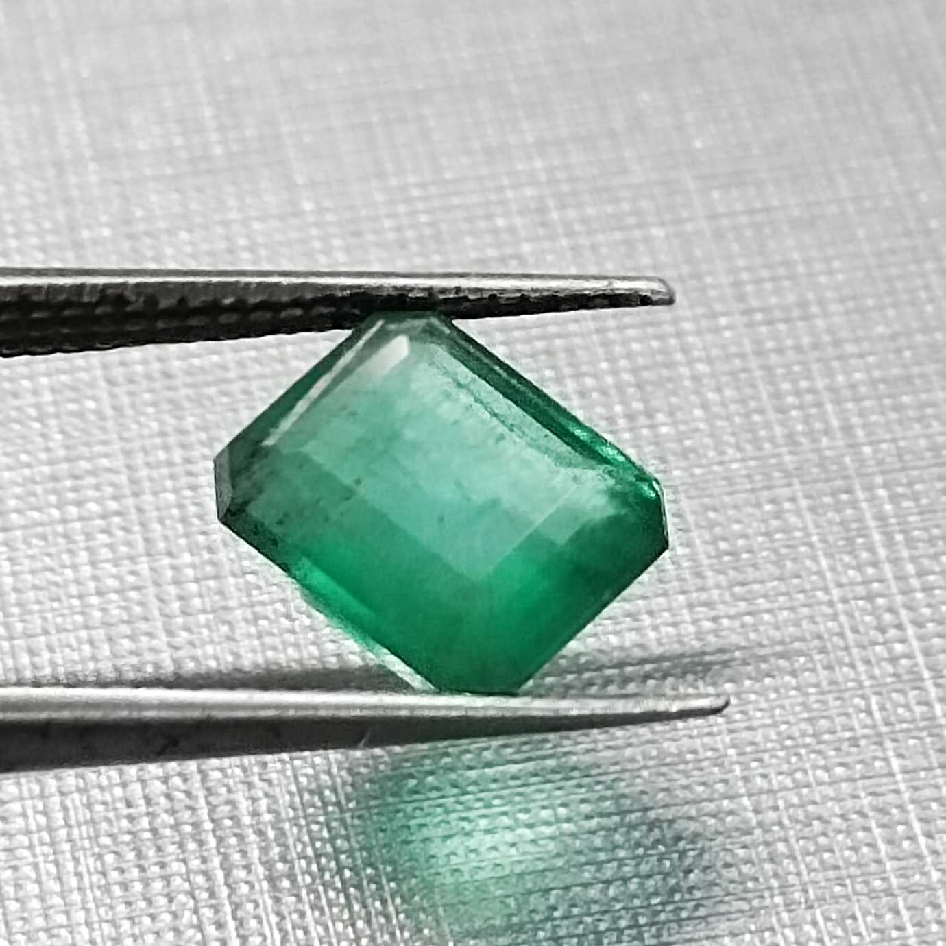 5.47ct 2 pcs octagon deep green emerald parcel