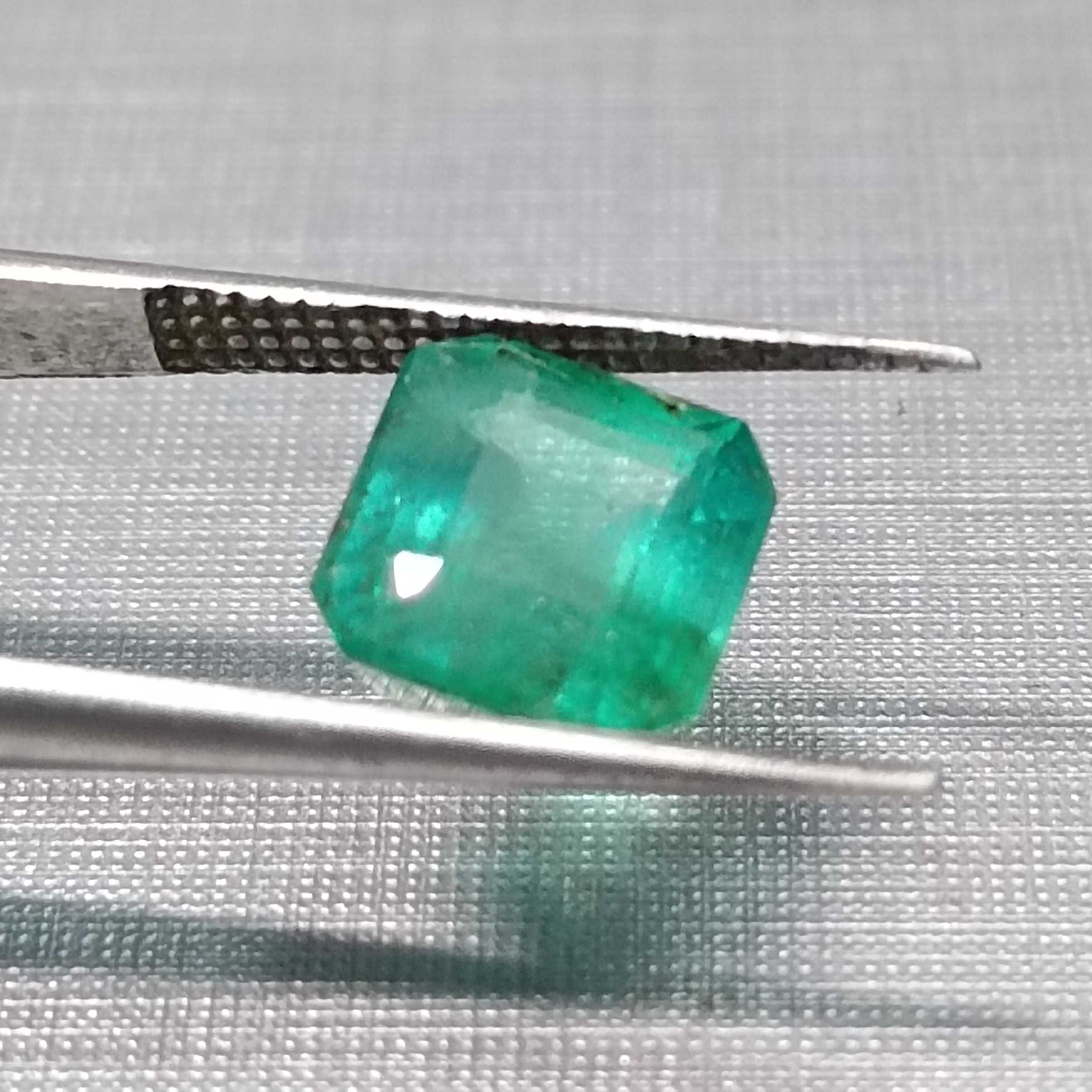 2.61cts certified natural medium deep green octagon step cut emerald stone