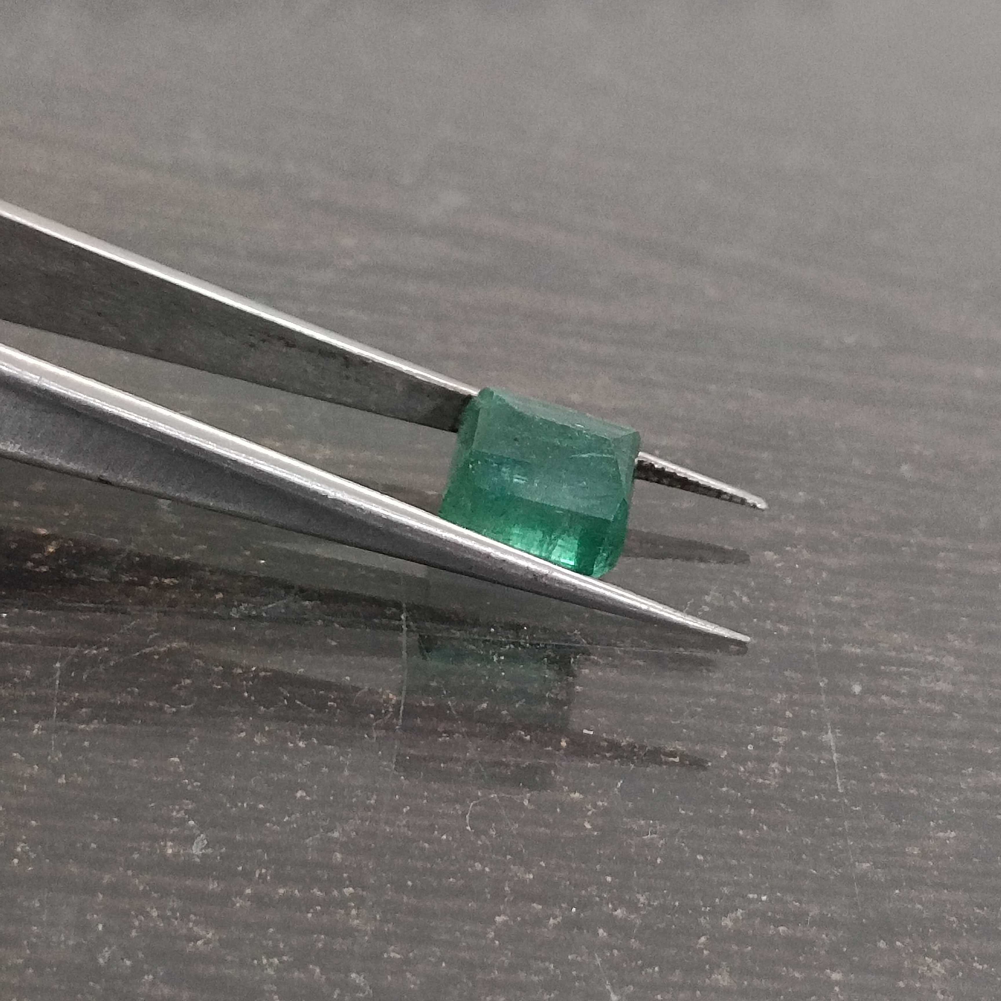5.41ct medium velvet green octagon emerald