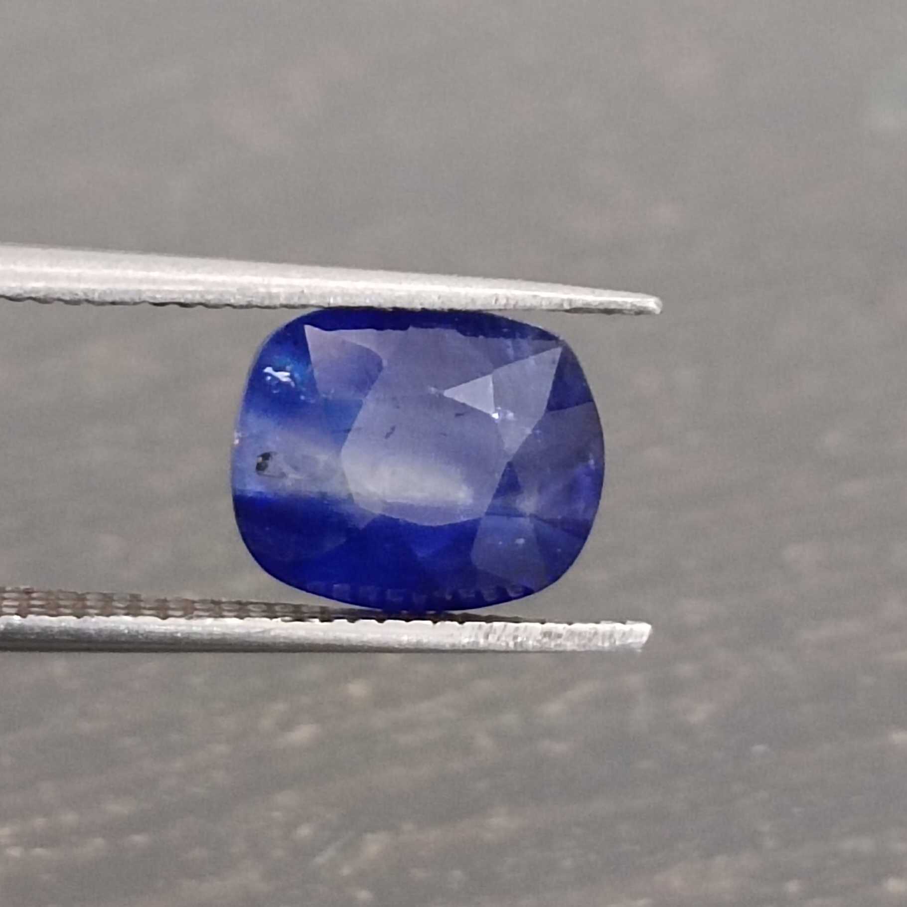 2.68ct IGI certified royal blue cushion cut sapphire  gemstone /