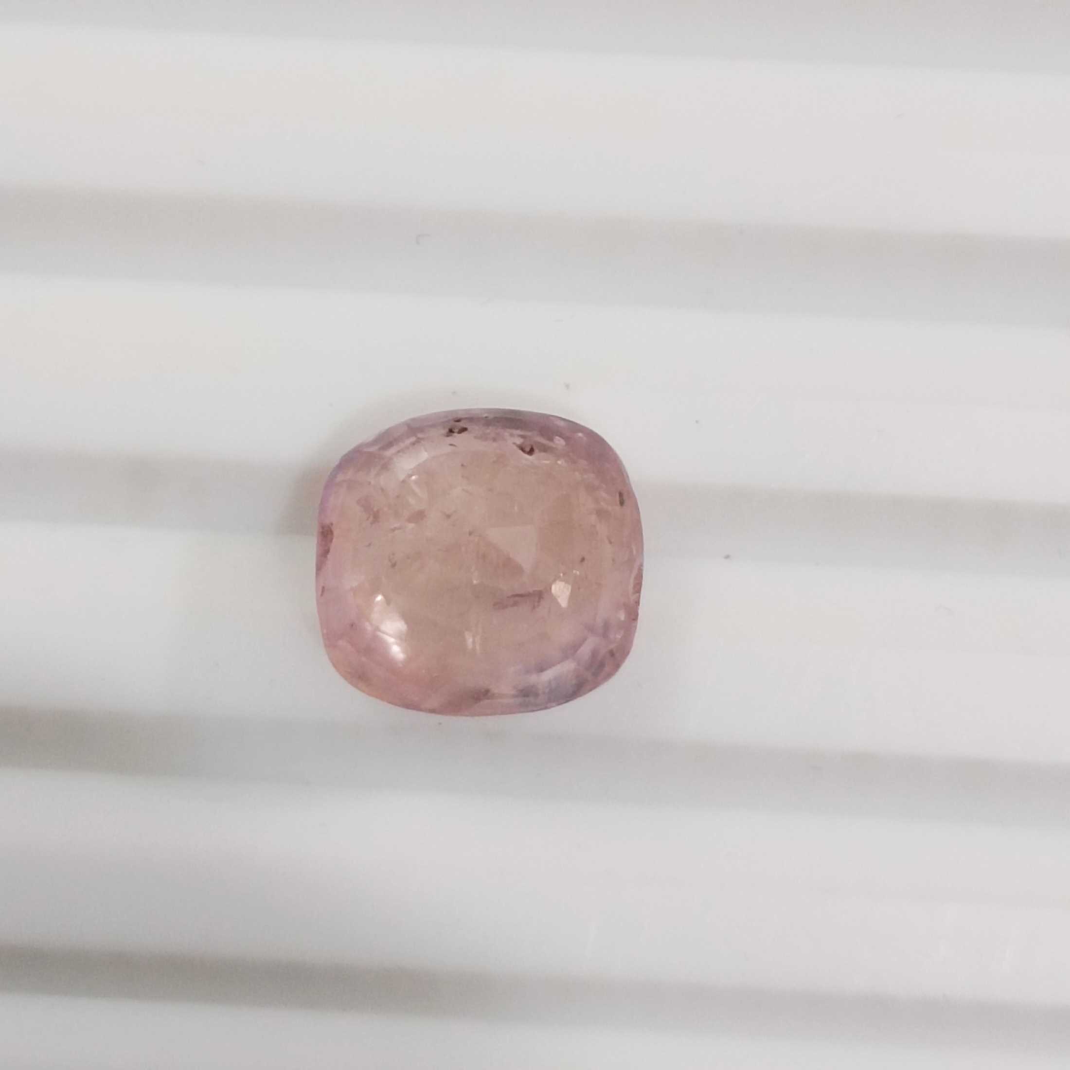 5.44ct IGI certified orange pink cushion mix padparadscha sapphire 