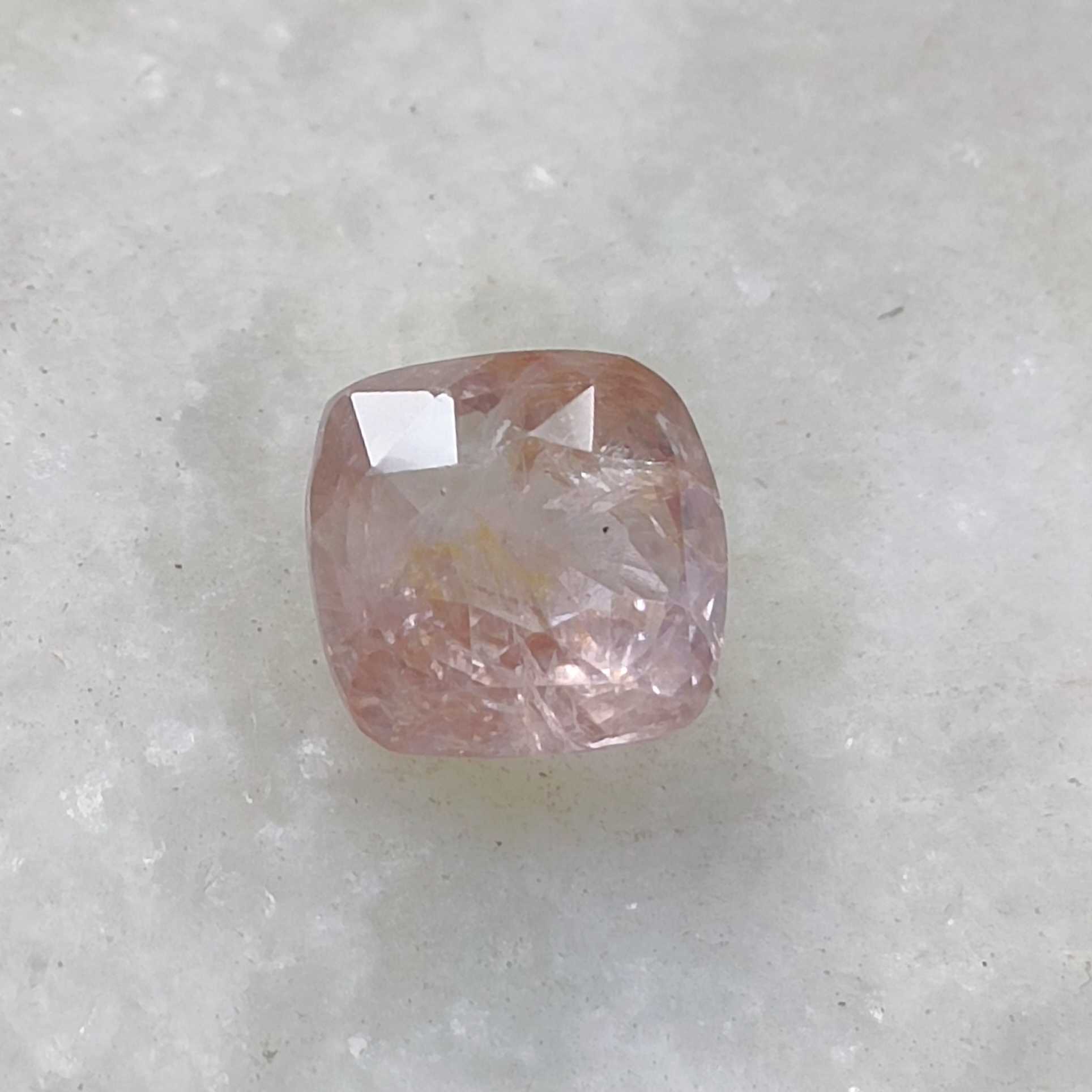 4.66ct IGI certified cushion mix Ceylon origin padparadscha sapphire gem/