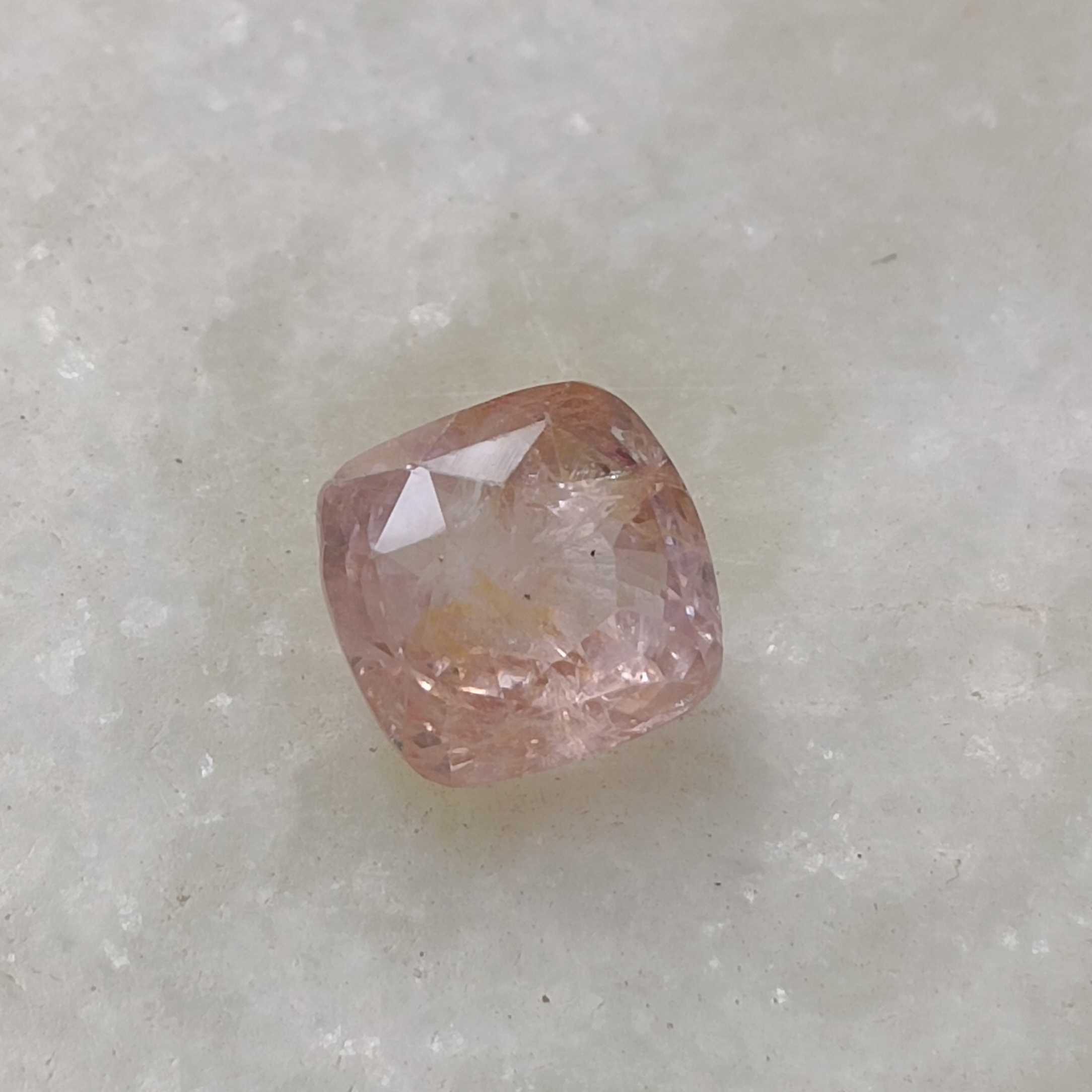 4.66ct IGI certified cushion mix Ceylon origin padparadscha sapphire gem