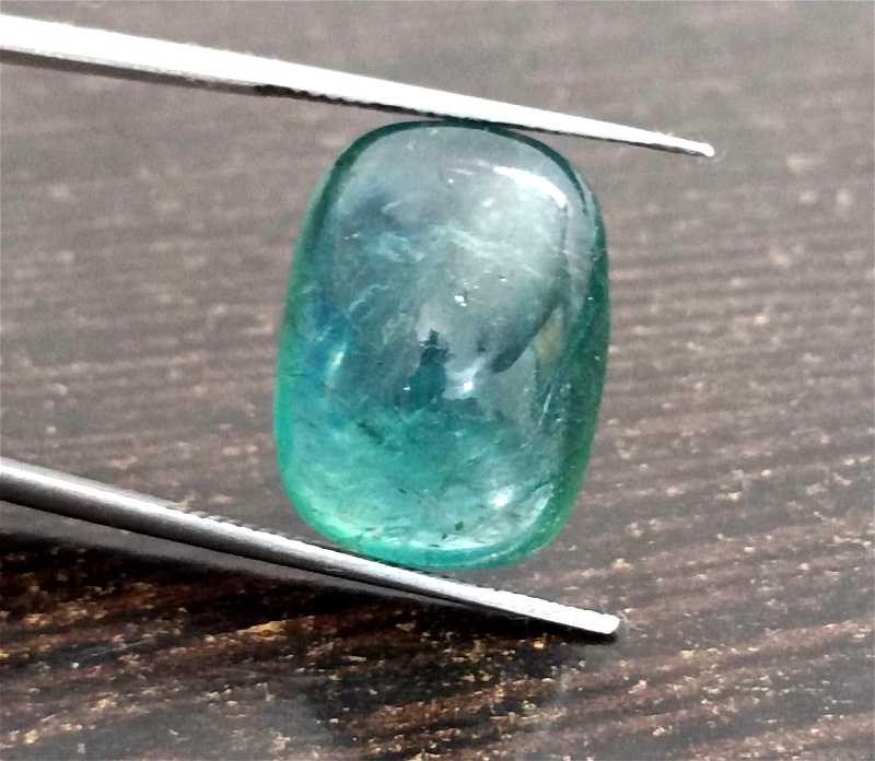8.75ct deep bluish green cabochon emerald gemstone
