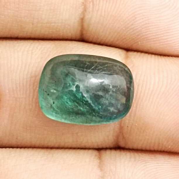 8.75ct deep bluish green cabochon emerald gemstone/