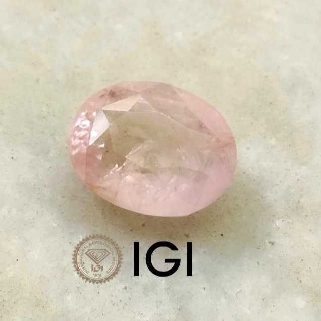 9.04ct IGI certified light orange pink padparadscha sapphire gem 