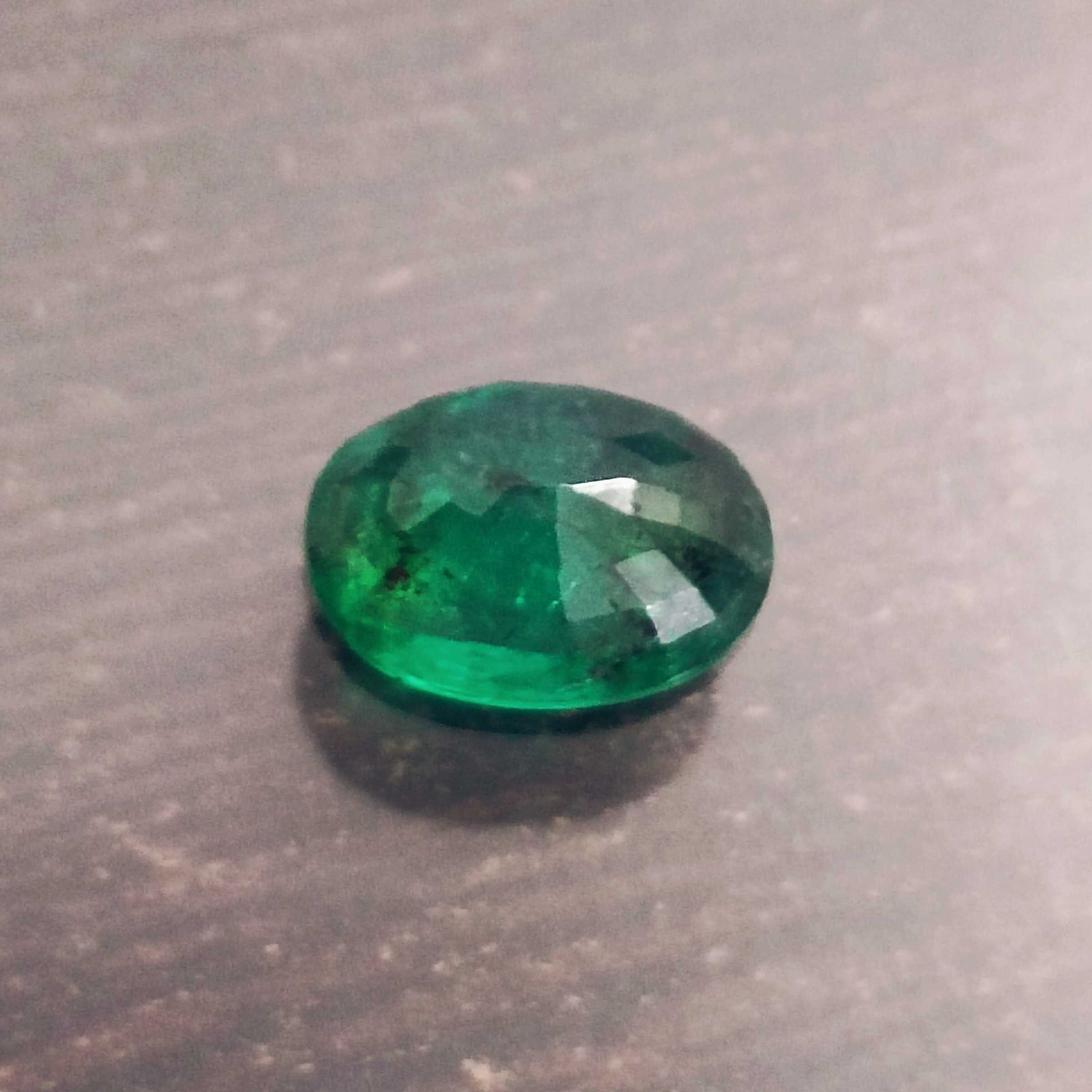 3.30ct GSI certified natural deep crystal green loose oval emerald gem