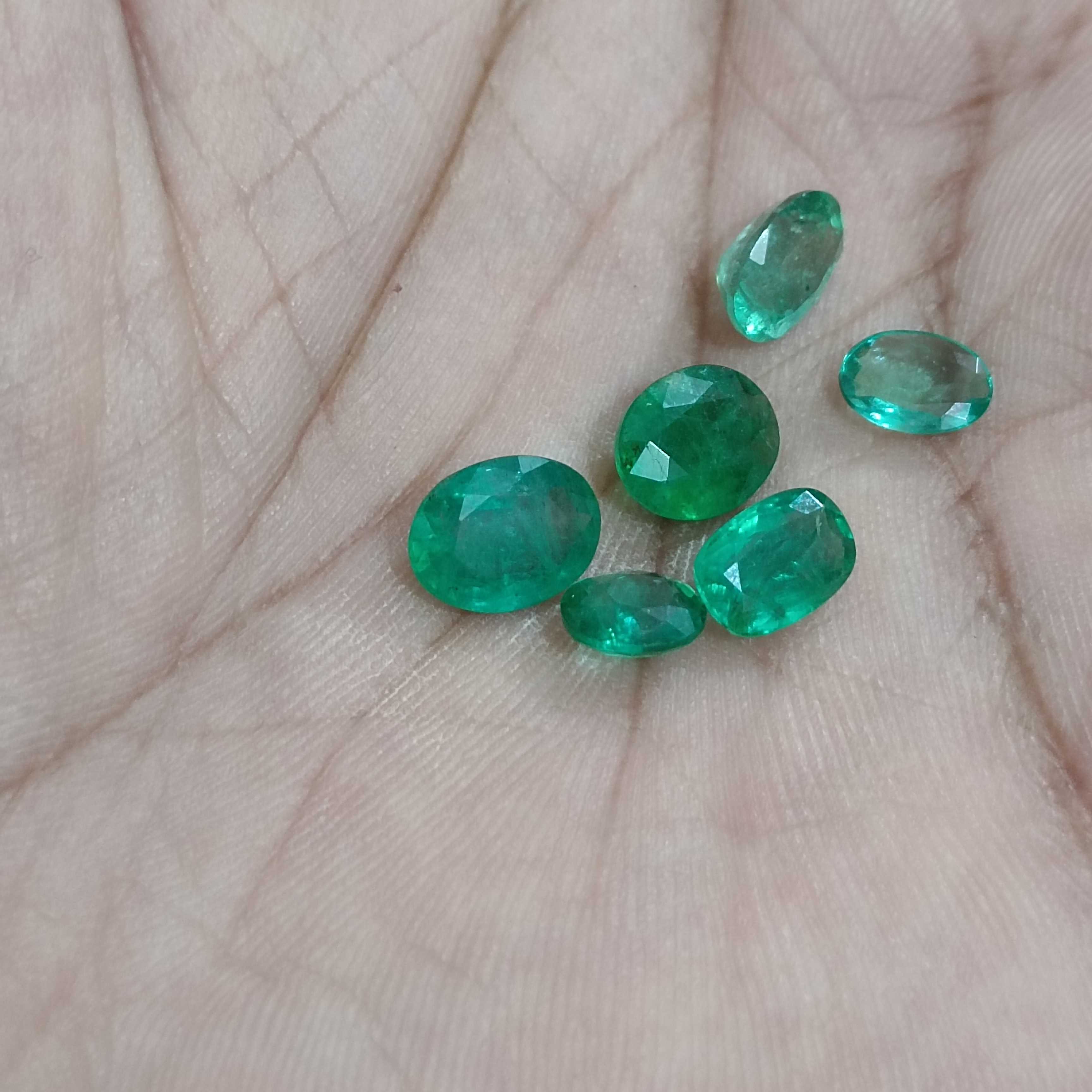 6.65ct bright natural golden green loose emerald gemstone lot