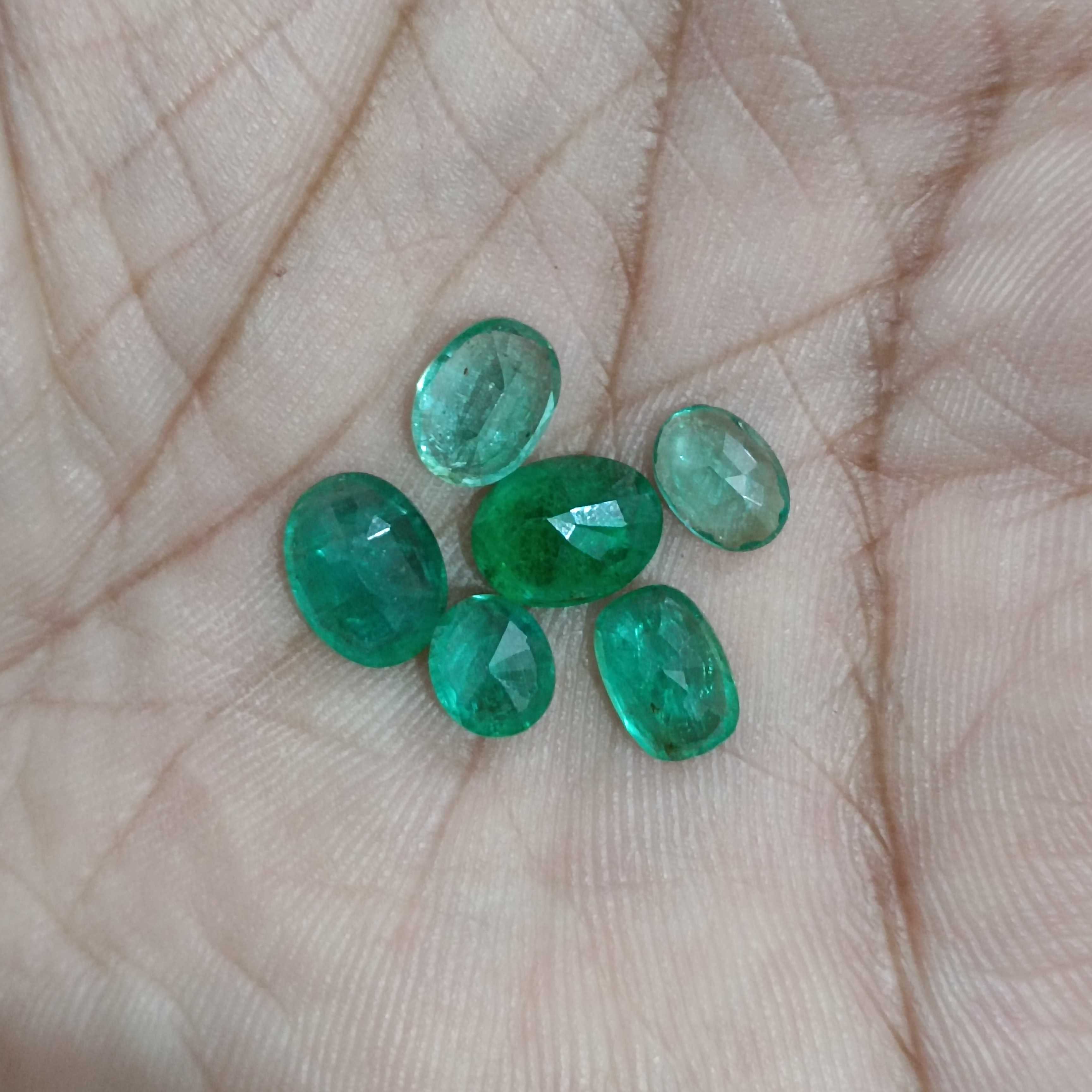 6.65ct bright natural golden green loose emerald gemstone lot