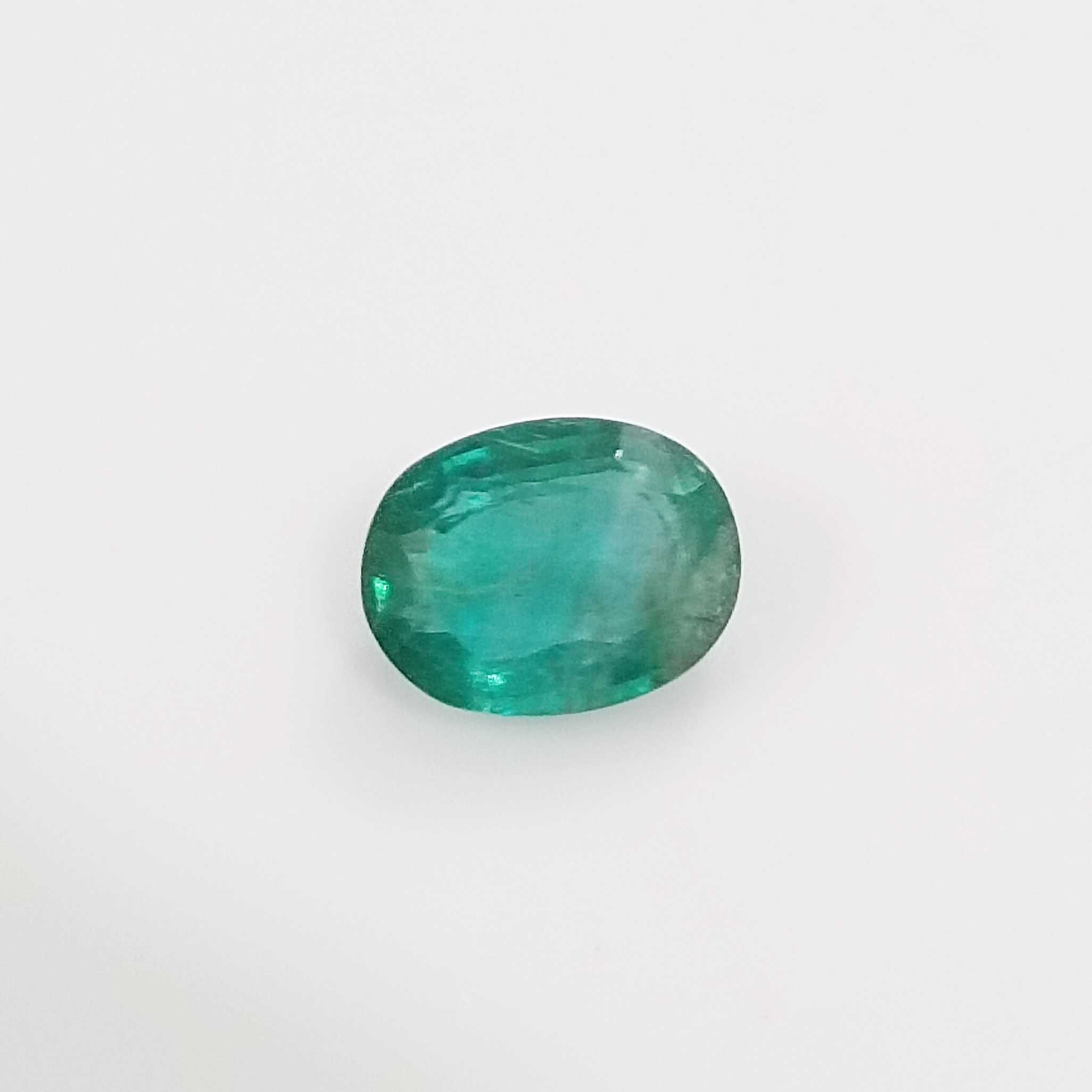 2.04cts clean medium green oval cut loose emerald stone