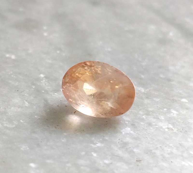 6.44ct GJEPC & AGR certified Srilankan padparadscha sapphire gemstone oval cut unheated 