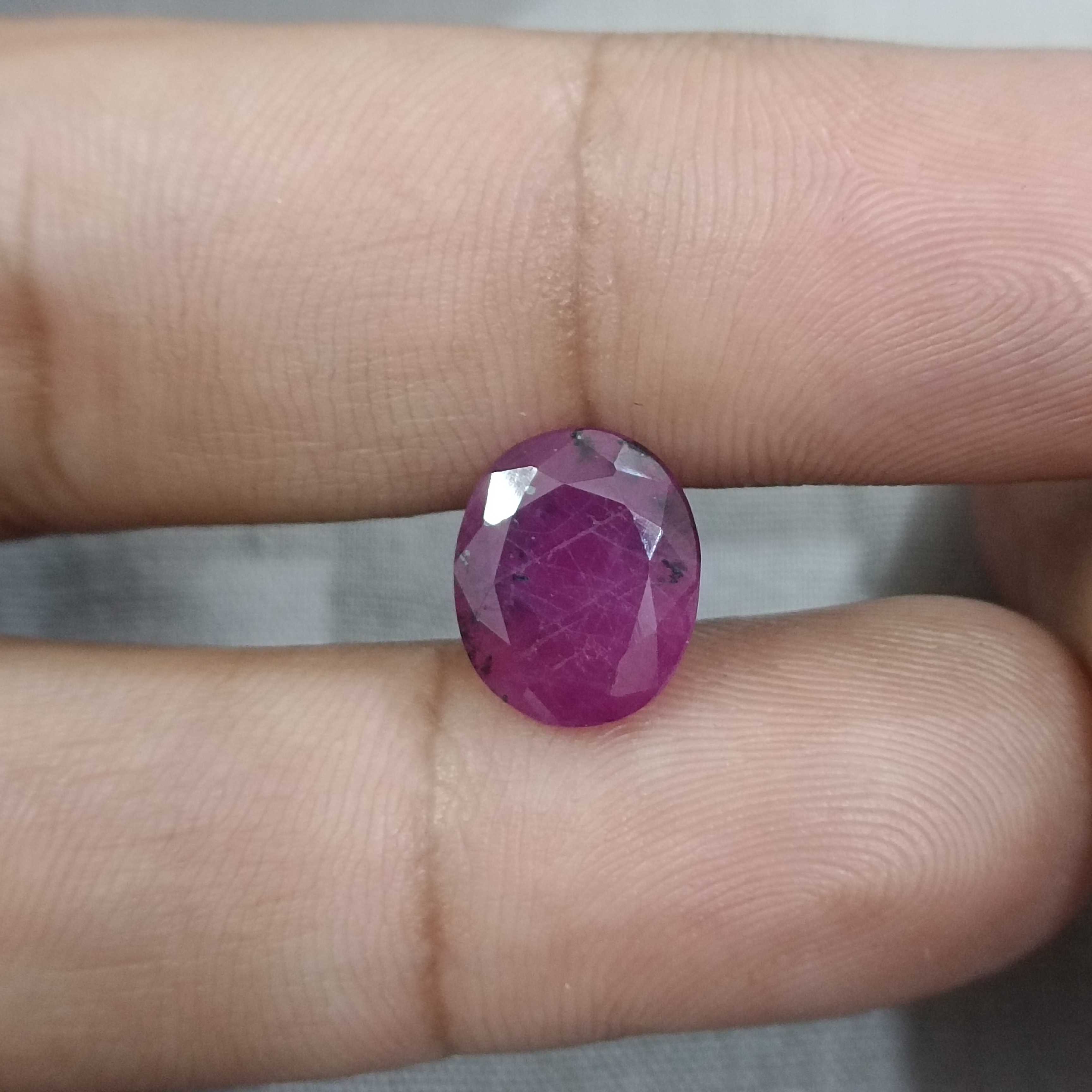 4.96ct GSI certified natural unheated untreated oval cut ruby gemstone