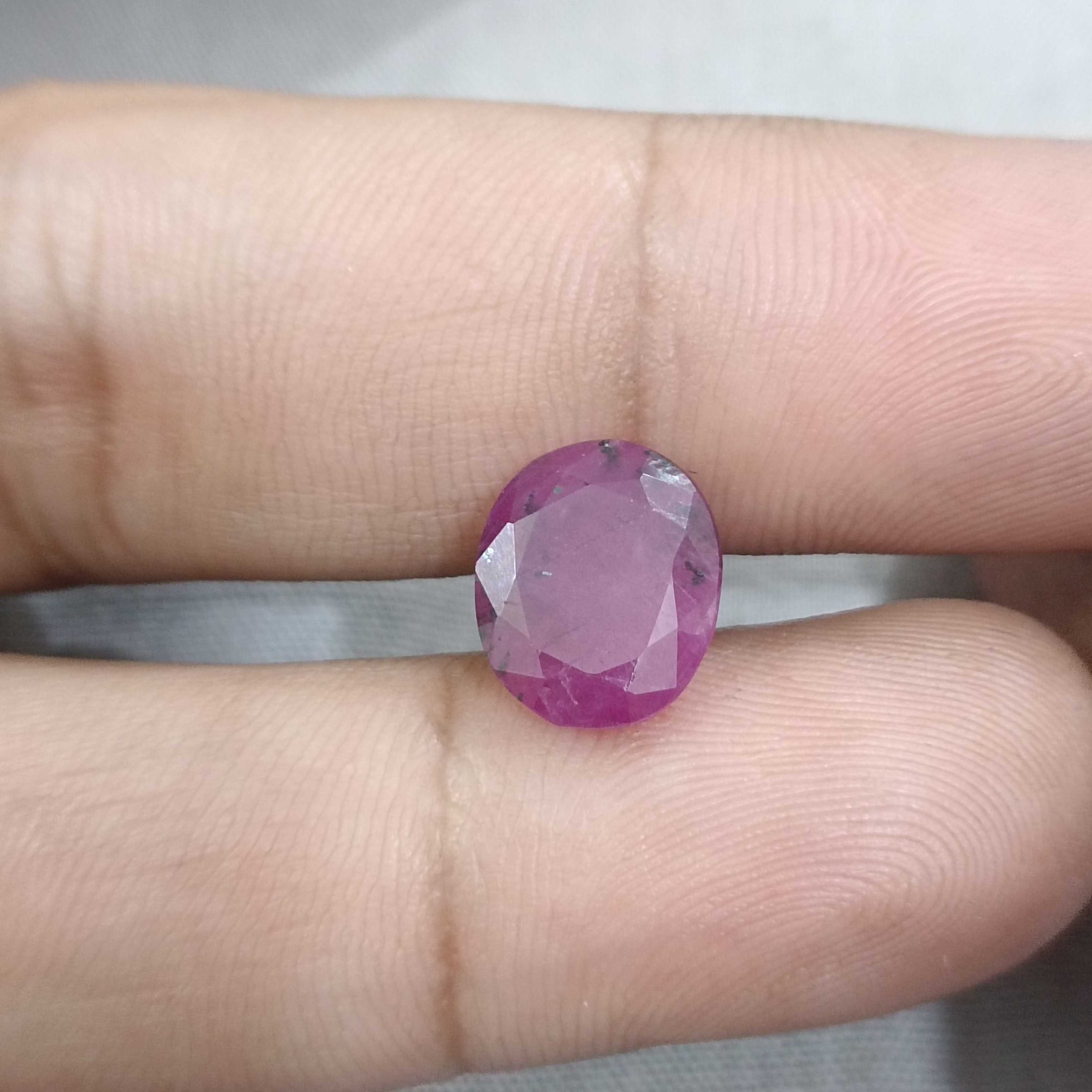 4.96ct GSI certified natural unheated untreated oval cut ruby gemstone