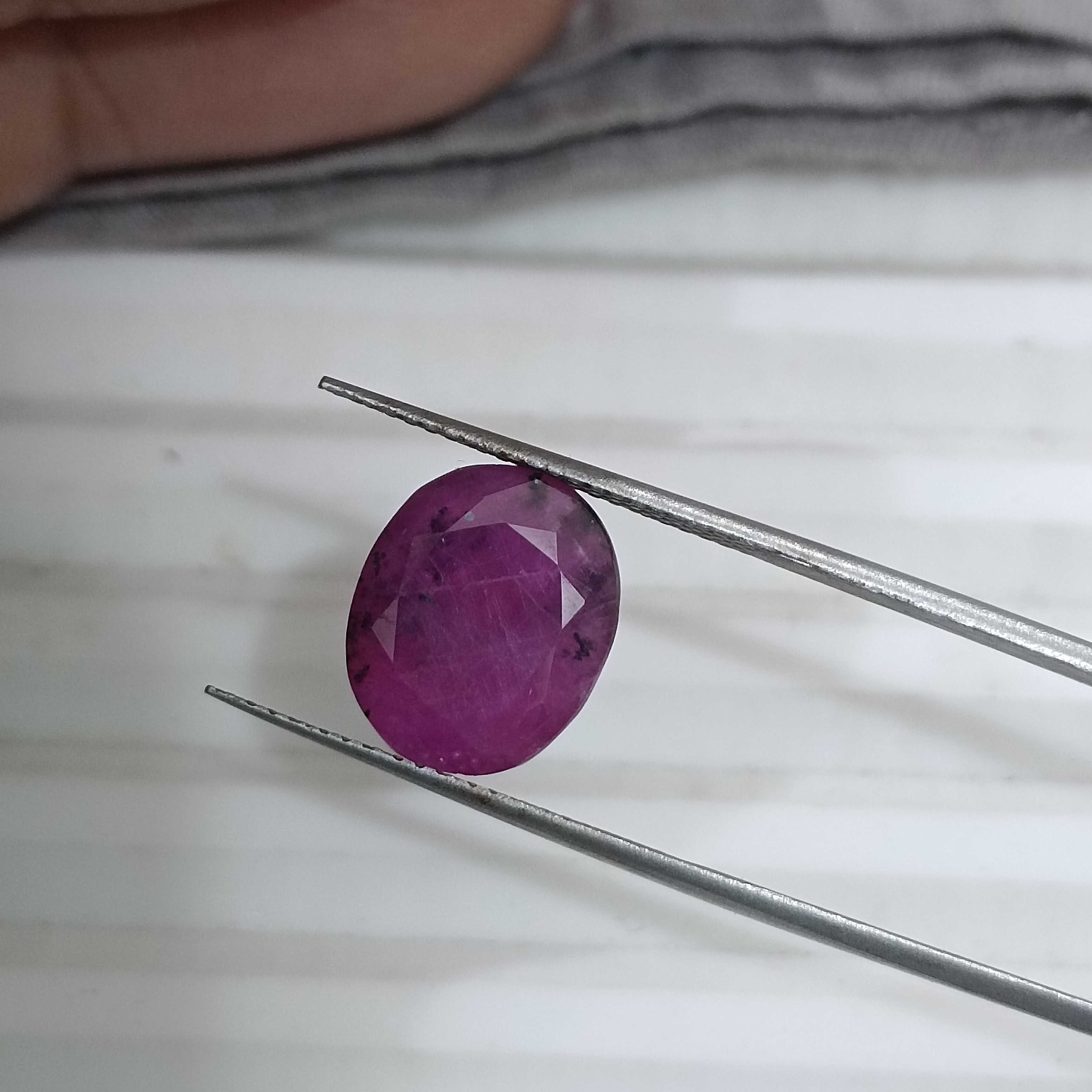 4.96ct GSI certified natural unheated untreated oval cut ruby gemstone