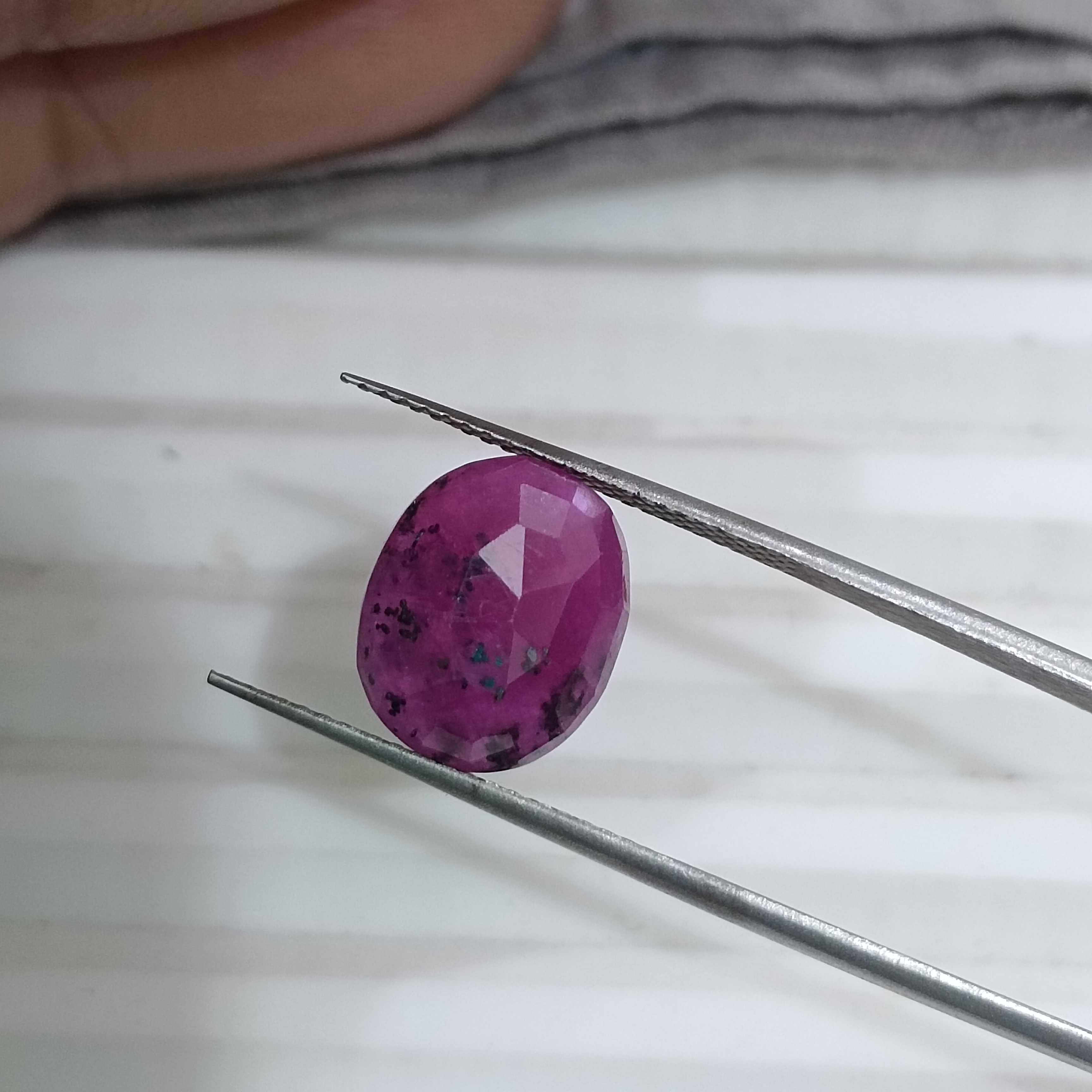 4.96ct GSI certified natural unheated untreated oval cut ruby gemstone