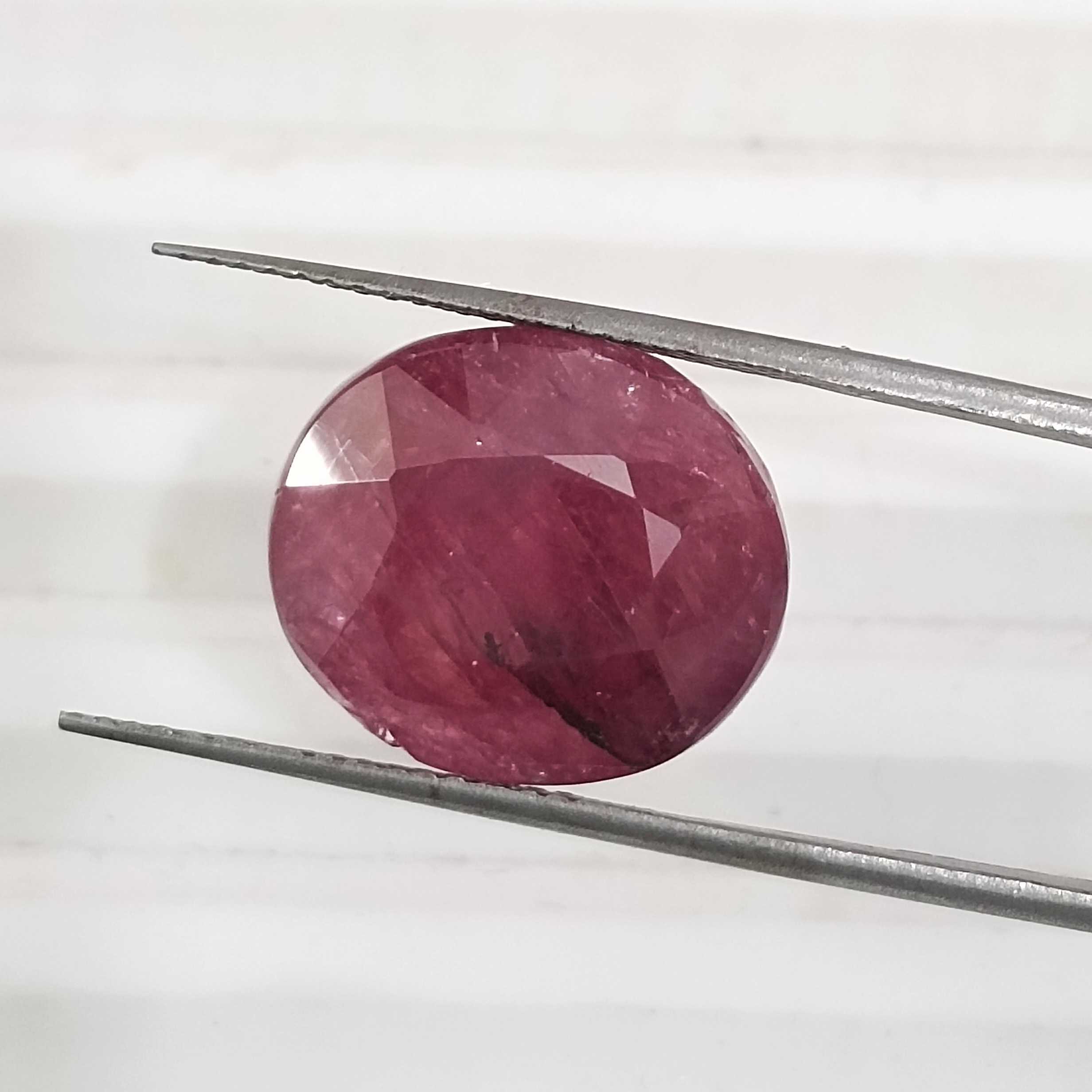 12.66ct natural unheated oval mix cut Guinea origin ruby gemstone/