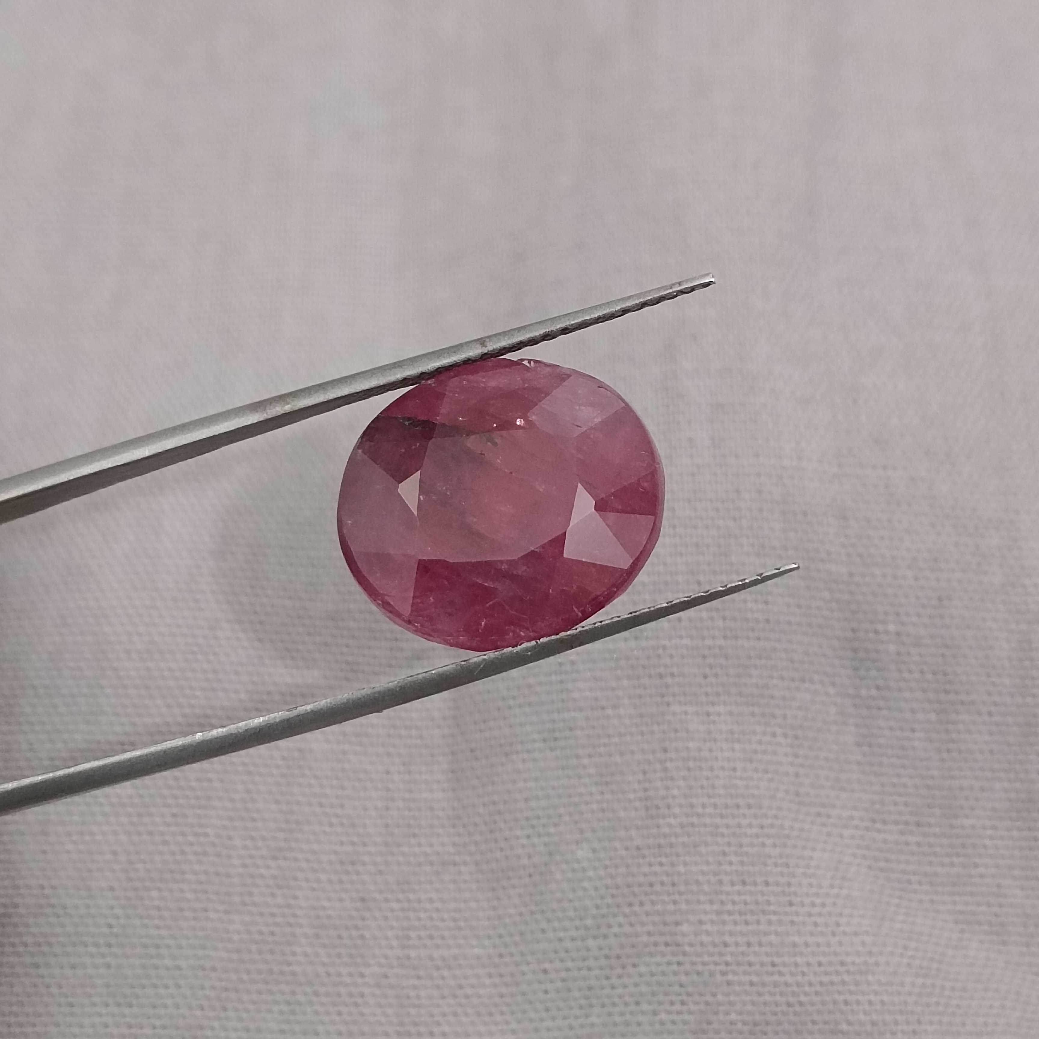 12.66ct natural unheated oval mix cut Guinea origin ruby gemstone