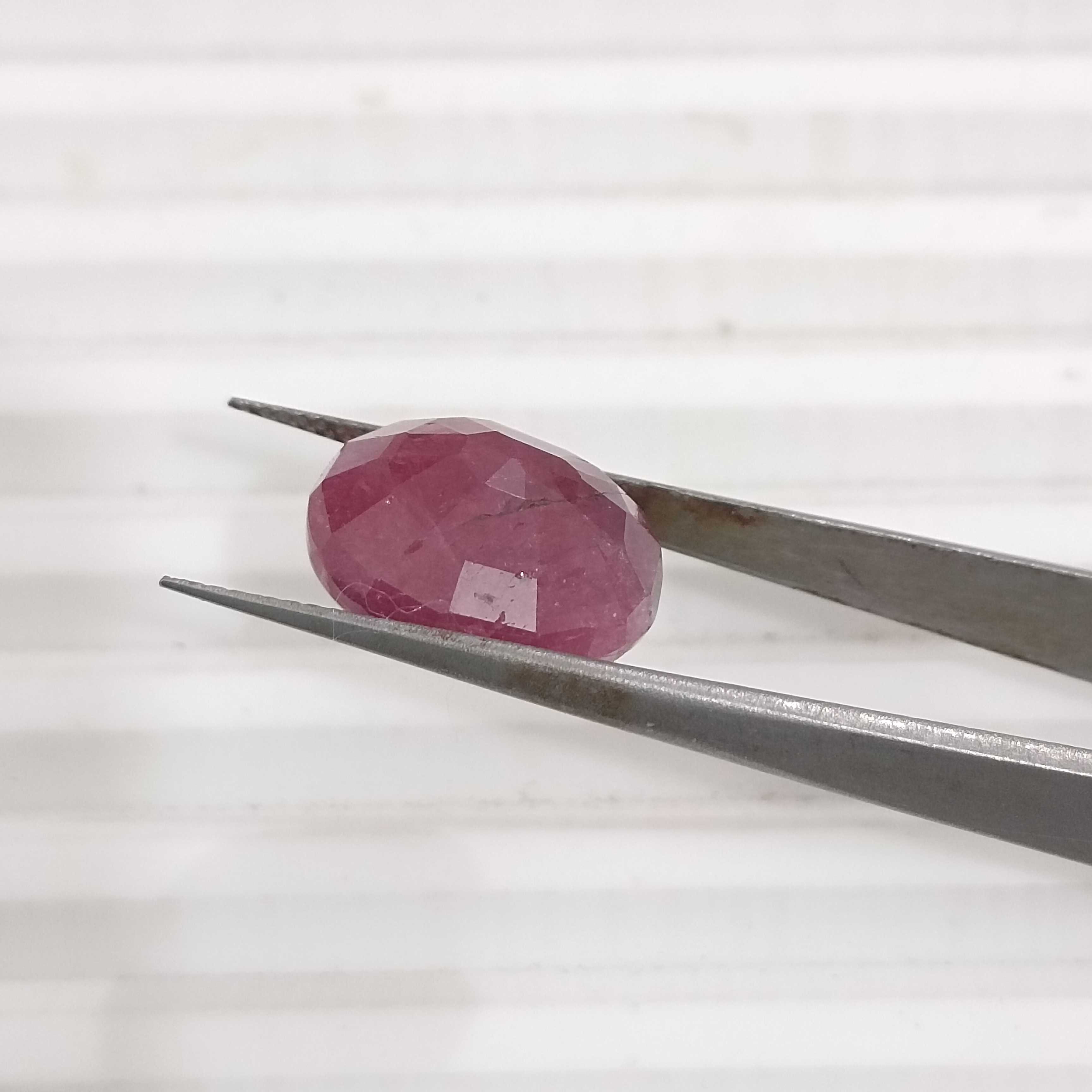 12.66ct natural unheated oval mix cut Guinea origin ruby gemstone