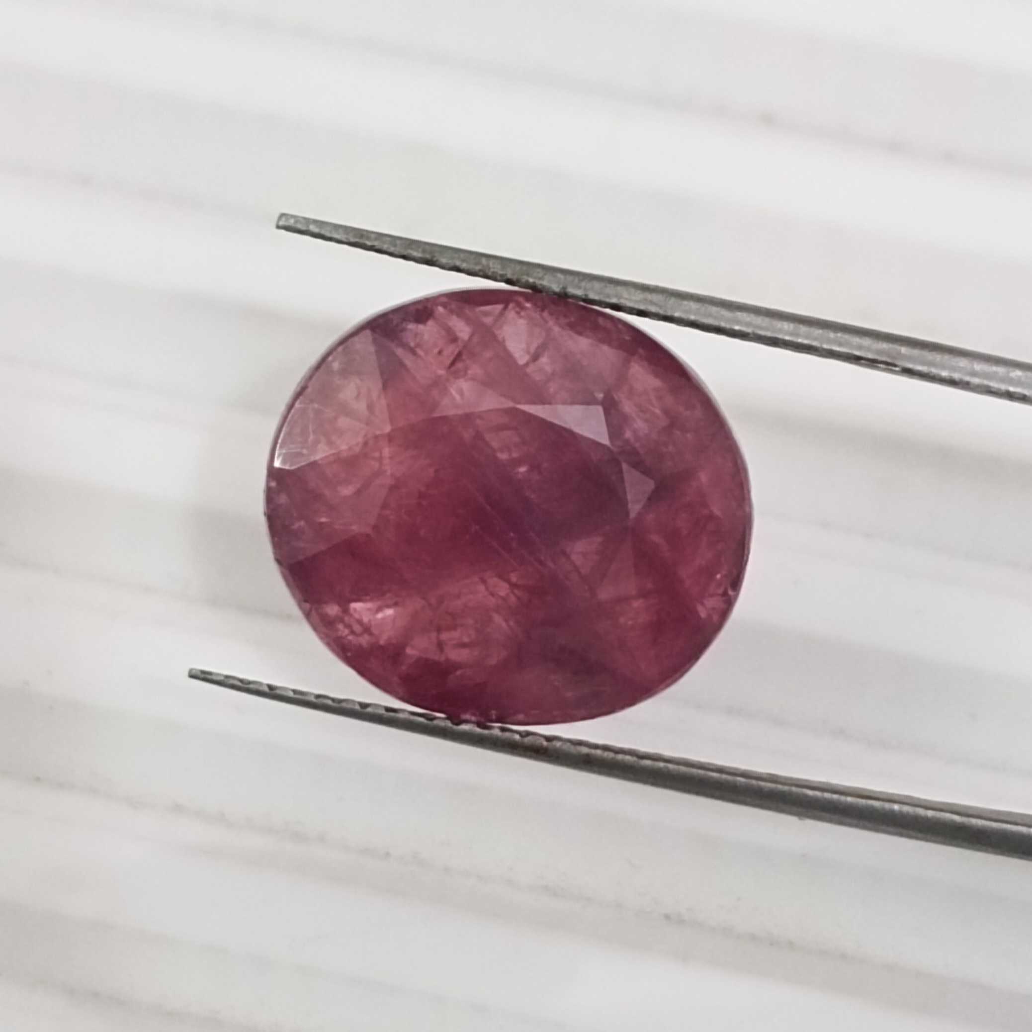 10.00ct natural unheated African origin oval cut ruby gemstone