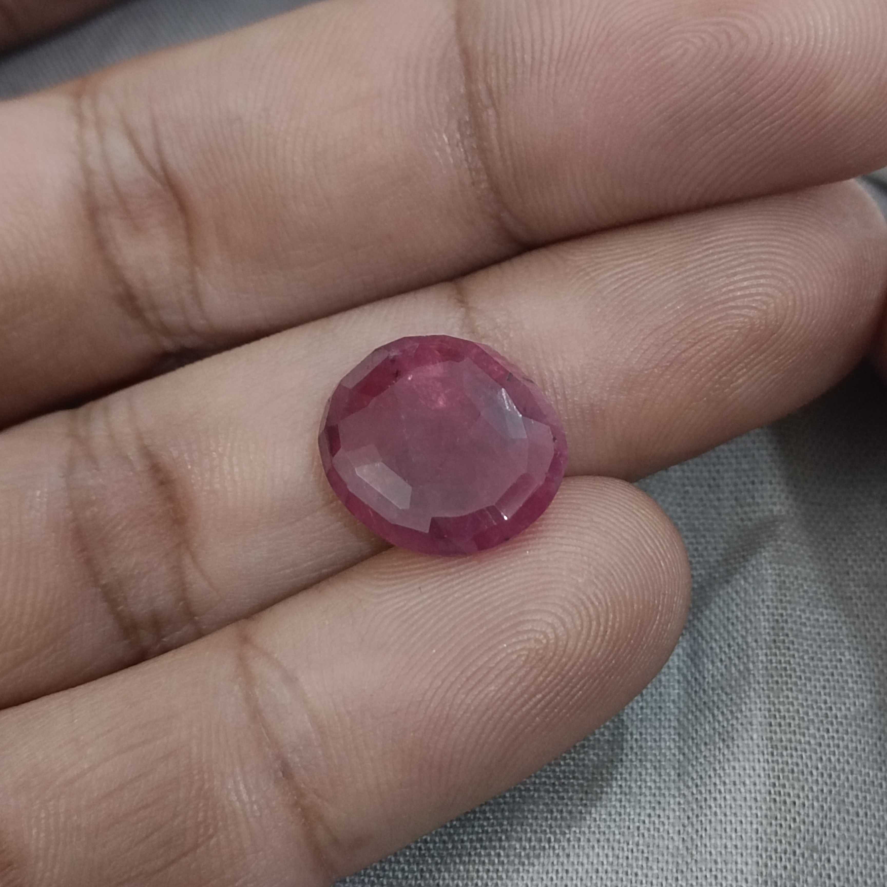 10.00ct natural unheated African origin oval cut ruby gemstone