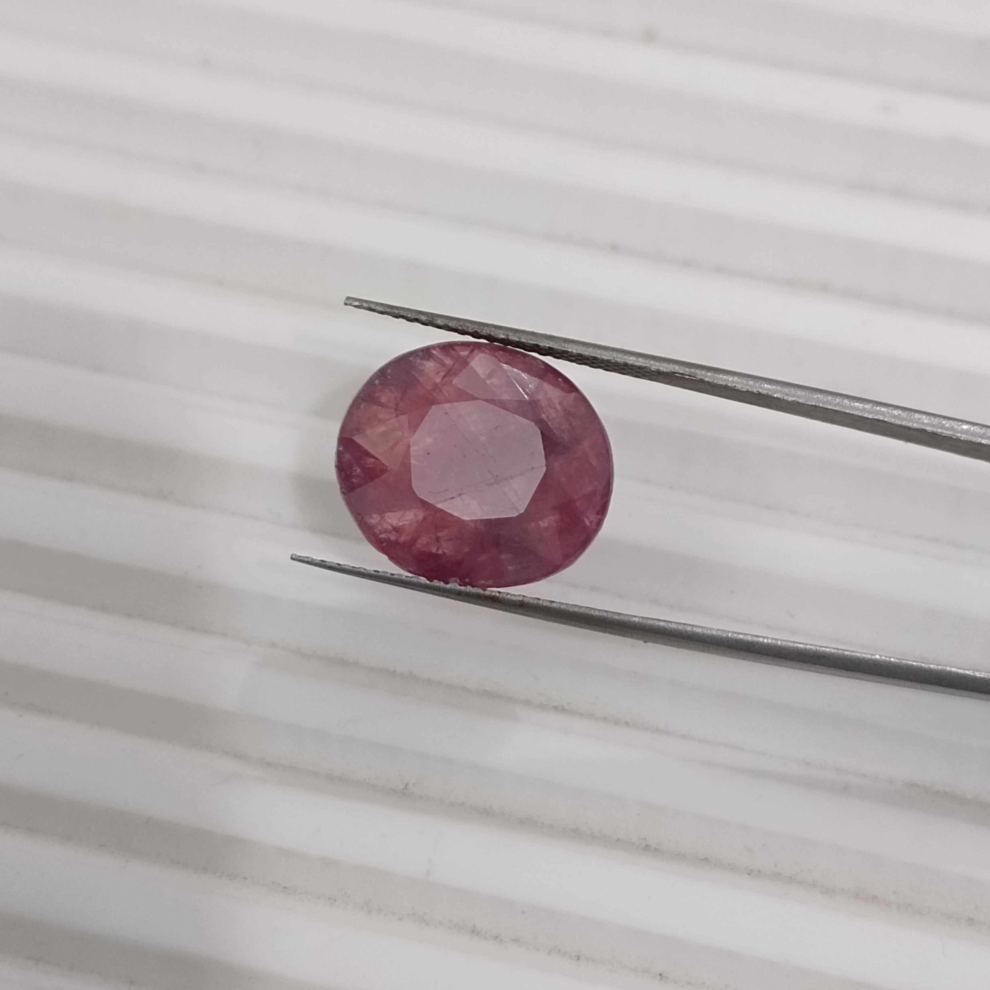 10.00ct natural unheated African origin oval cut ruby gemstone