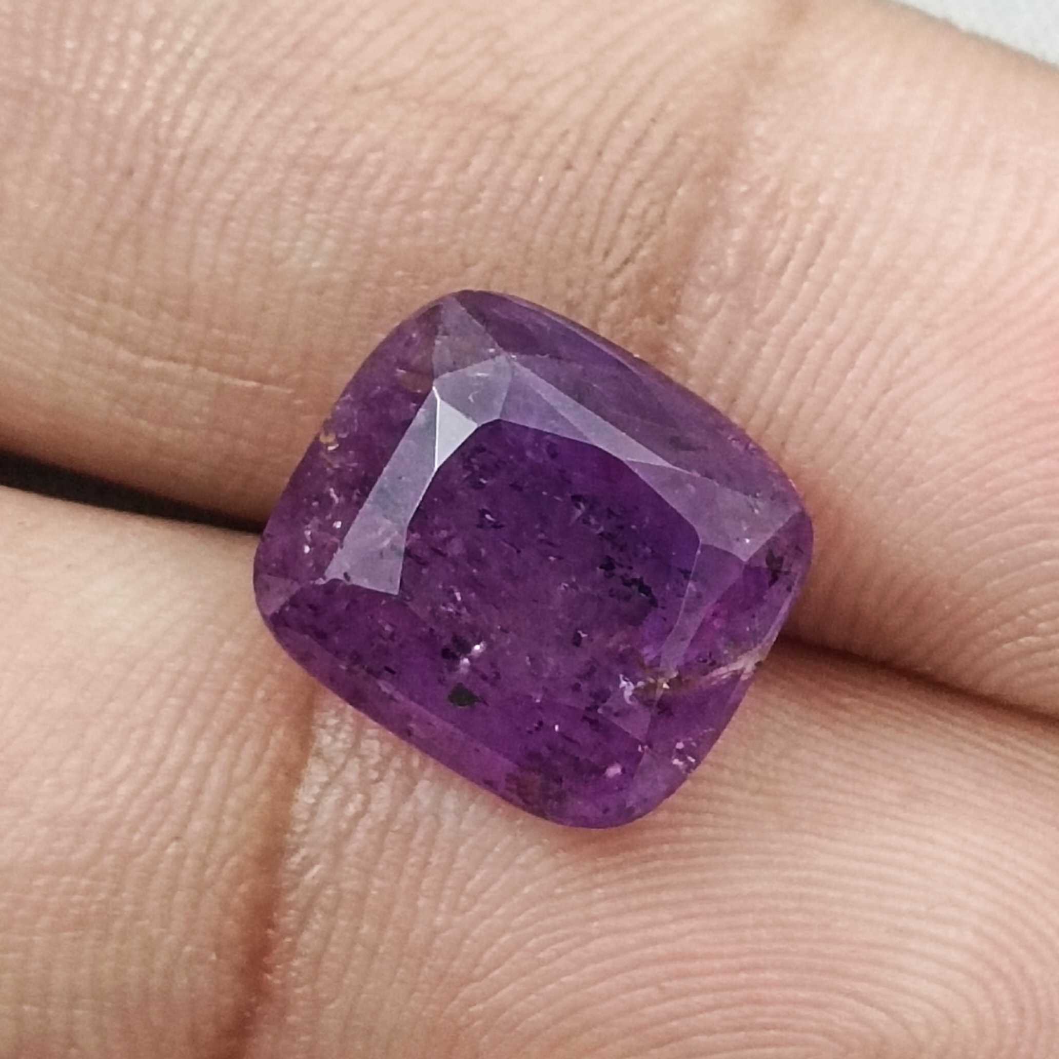 11.59ct AGR certified deep purple cushion cut unheated Ceylon sapphire gem/