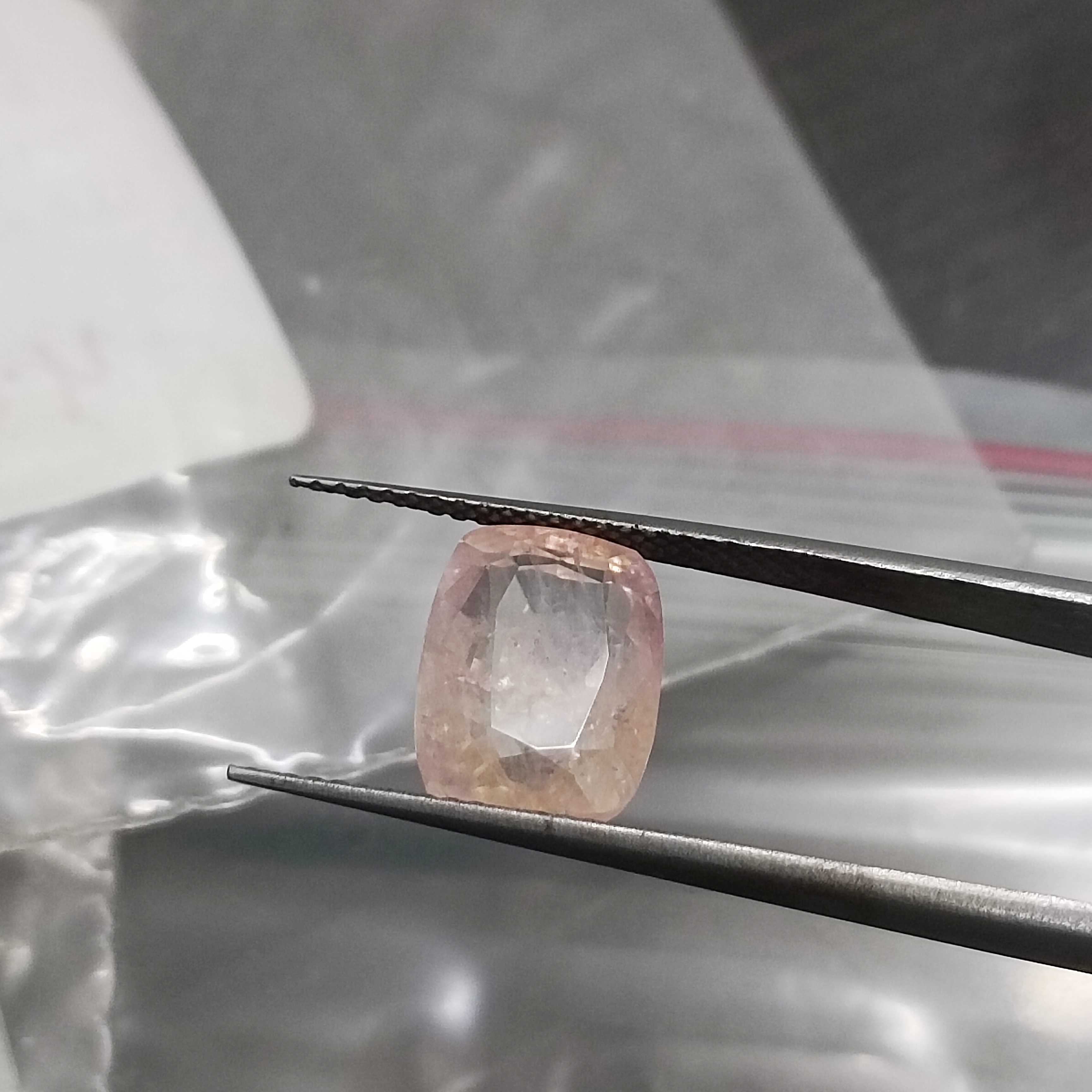 4.90cts IGI certified cushion mix unheated Ceylon padparadscha sapphire gem