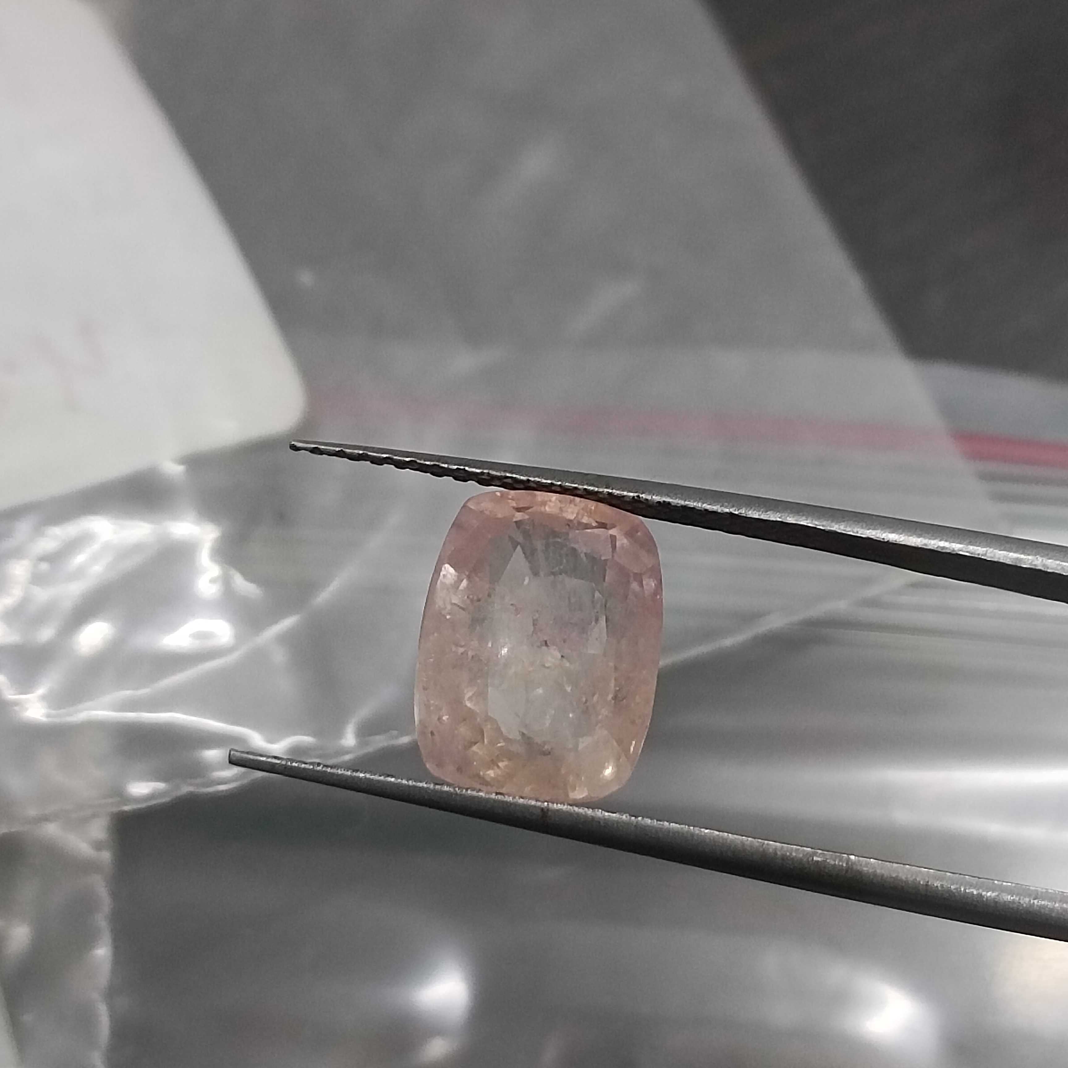 4.90cts IGI certified cushion mix unheated Ceylon padparadscha sapphire gem