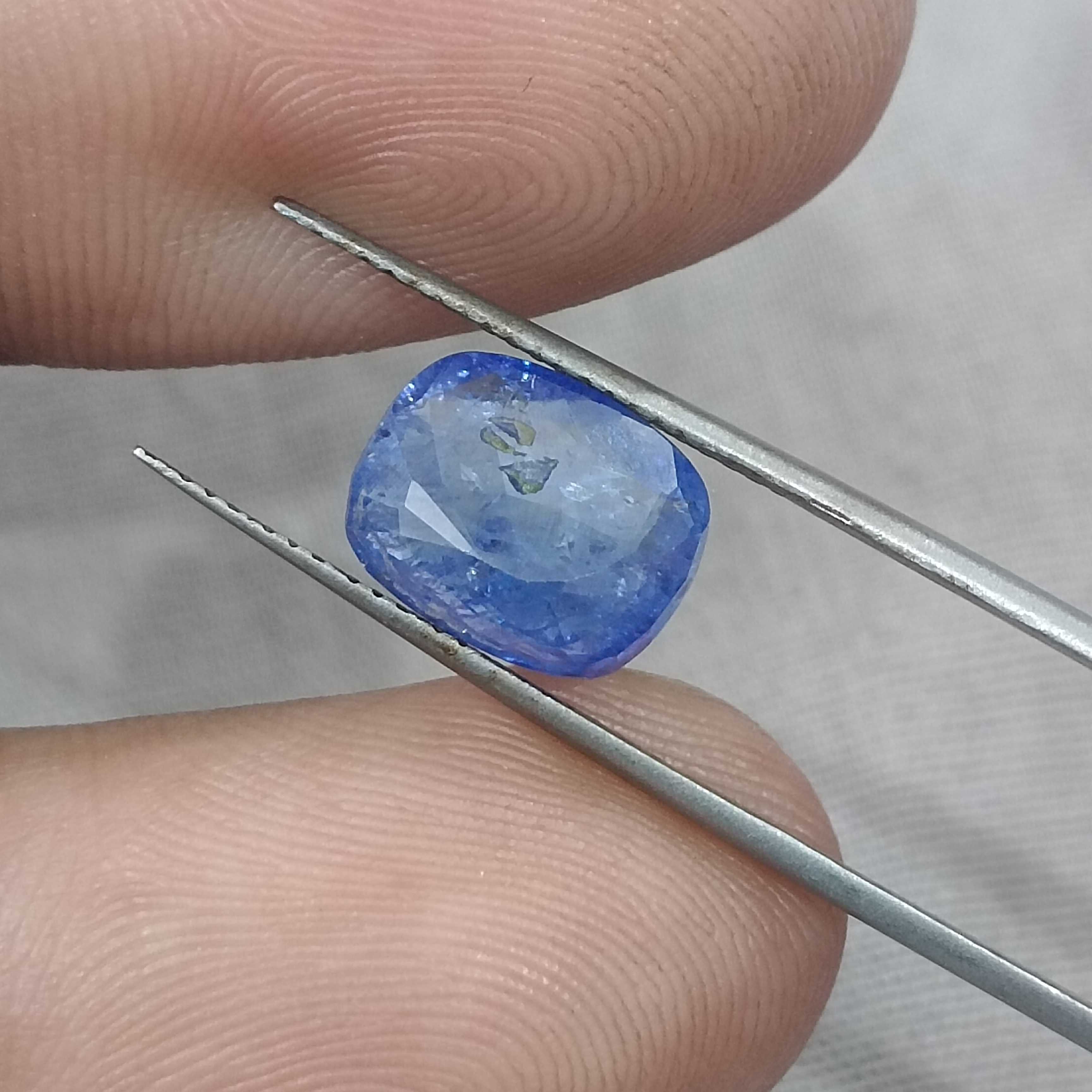 4.49ct GSI certified cushion mix cut loose natural Ceylon royal blue sapphire gemstone H