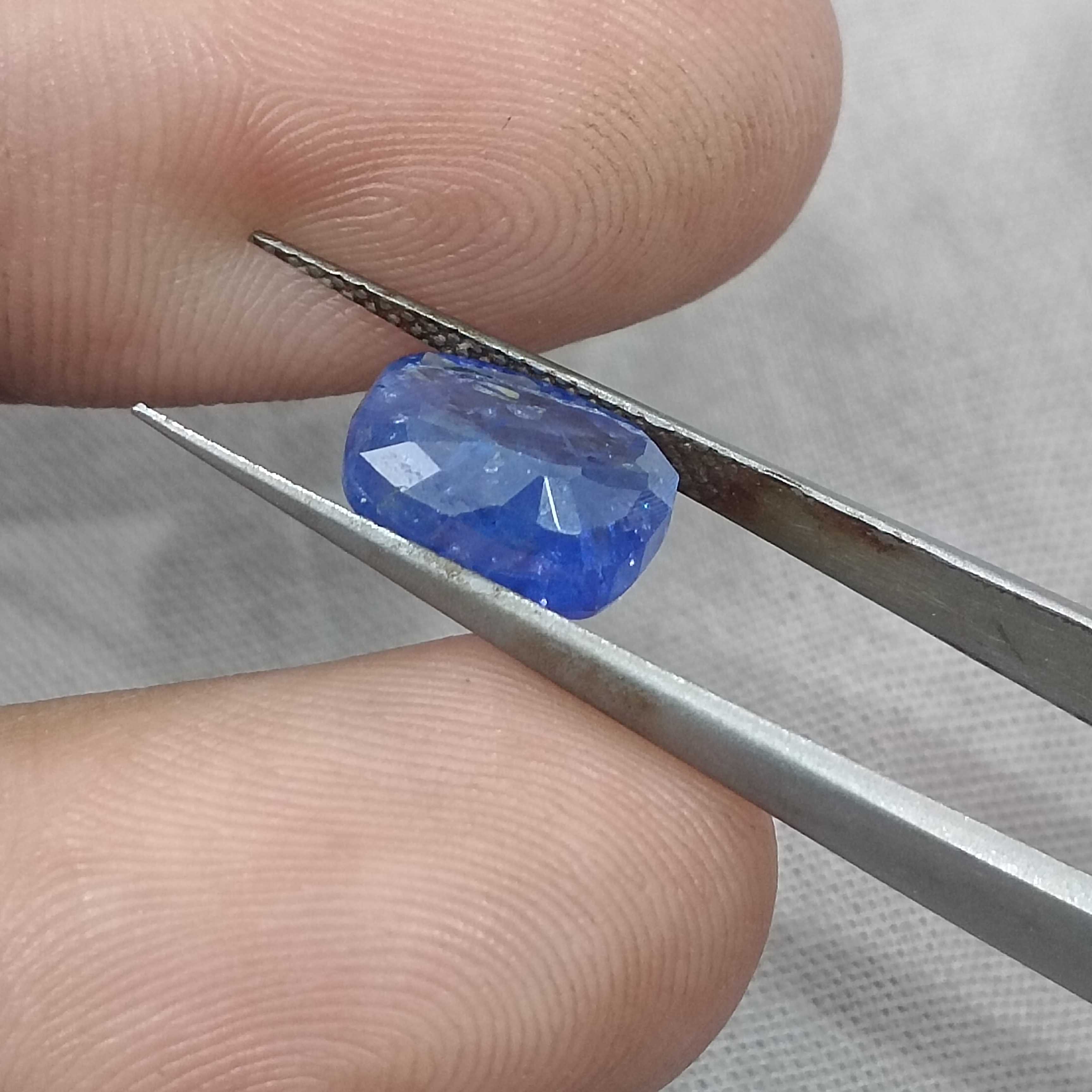 4.49ct GSI certified cushion mix cut loose natural Ceylon royal blue sapphire gemstone H