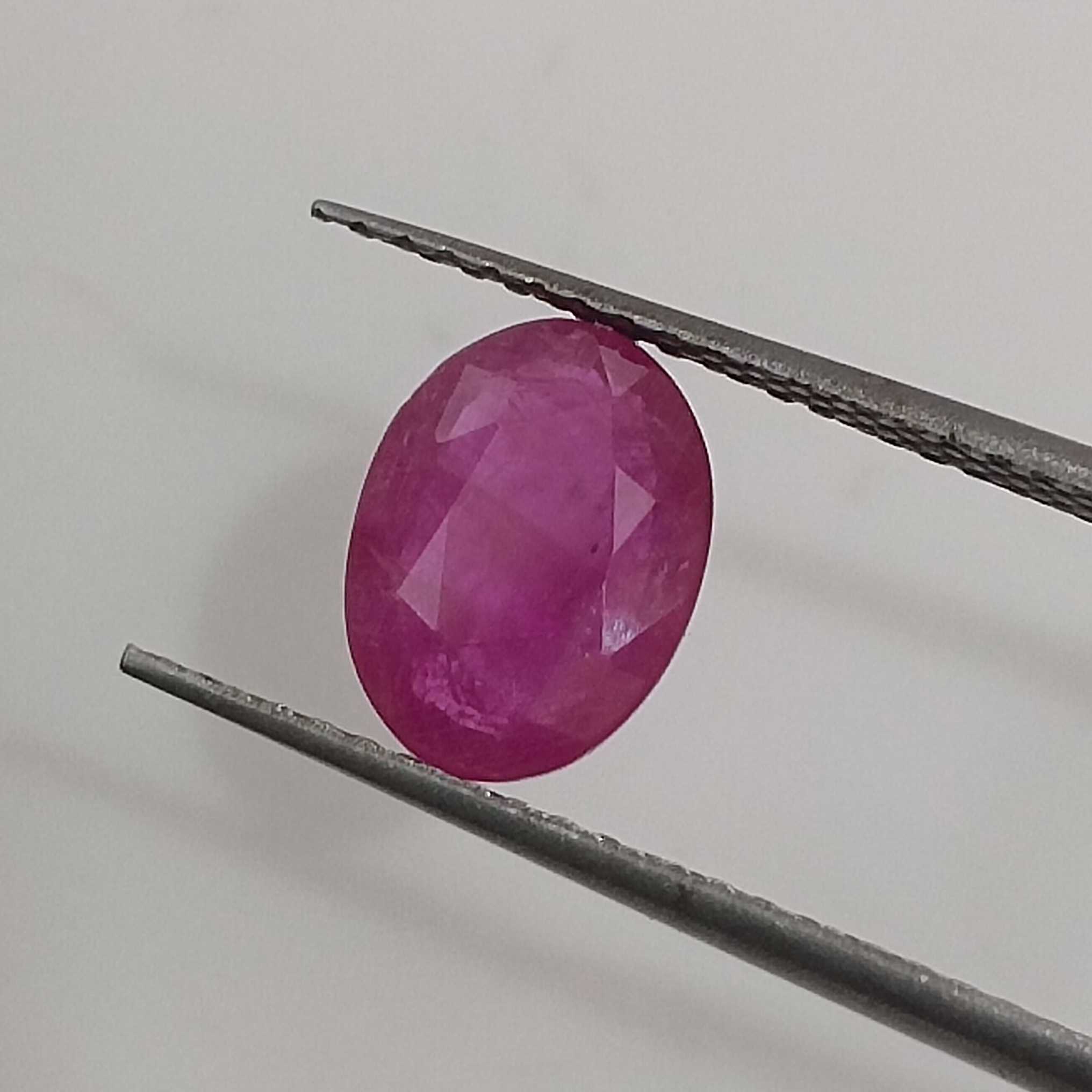 1.38cts GSI certified untreated transparent natural ruby gemstone /
