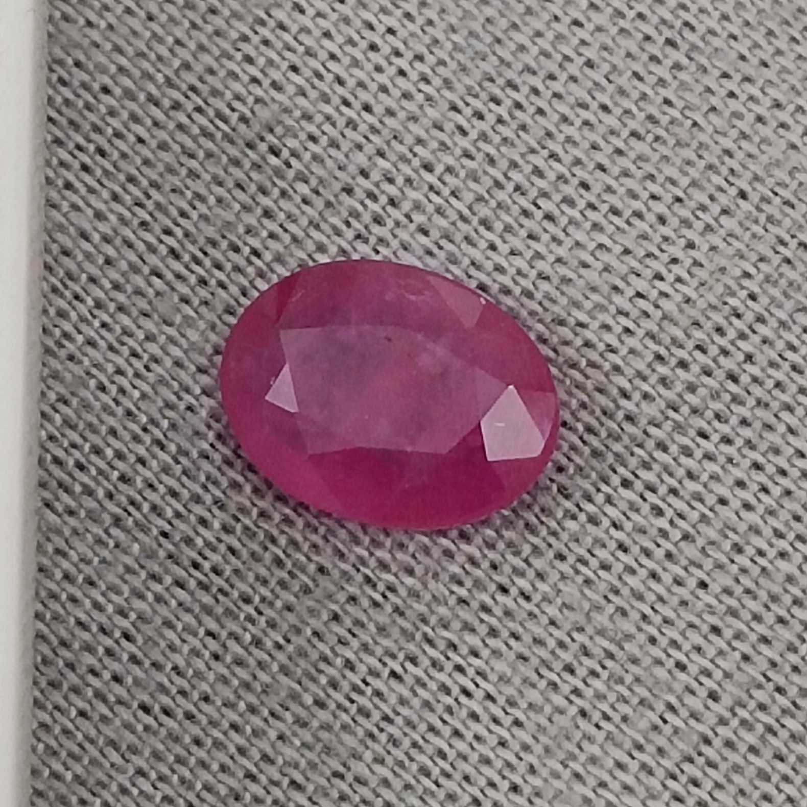 1.38cts GSI certified untreated transparent natural ruby gemstone 
