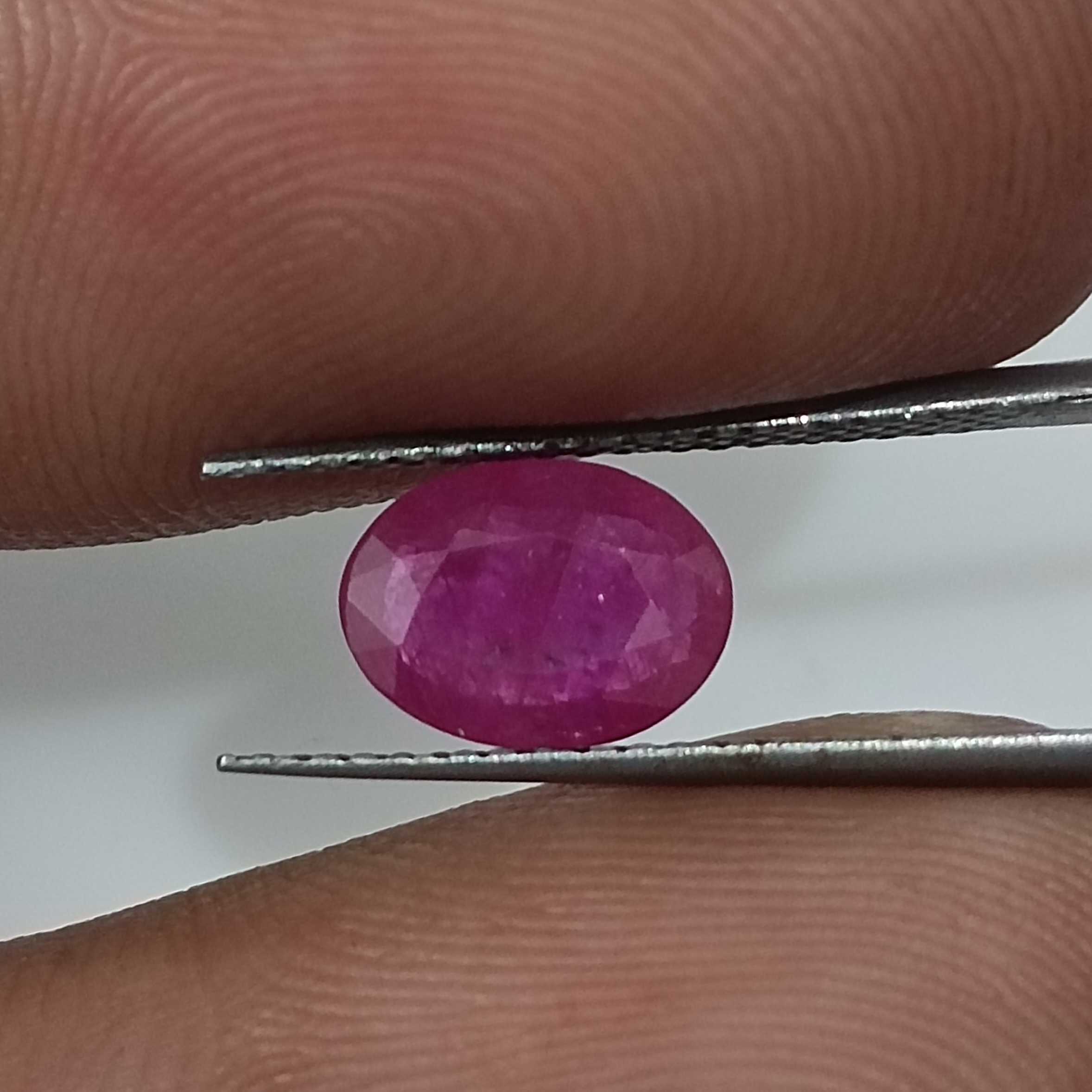 1.38cts GSI certified untreated transparent natural ruby gemstone 