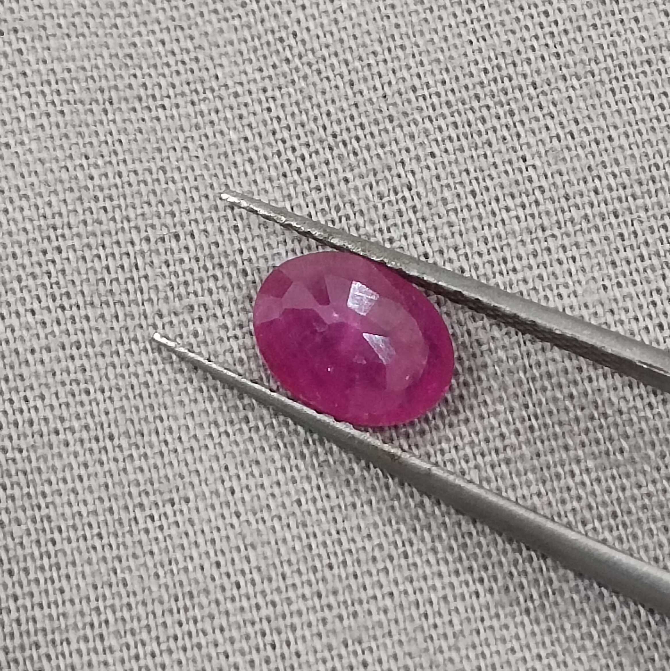 1.38cts GSI certified untreated transparent natural ruby gemstone 