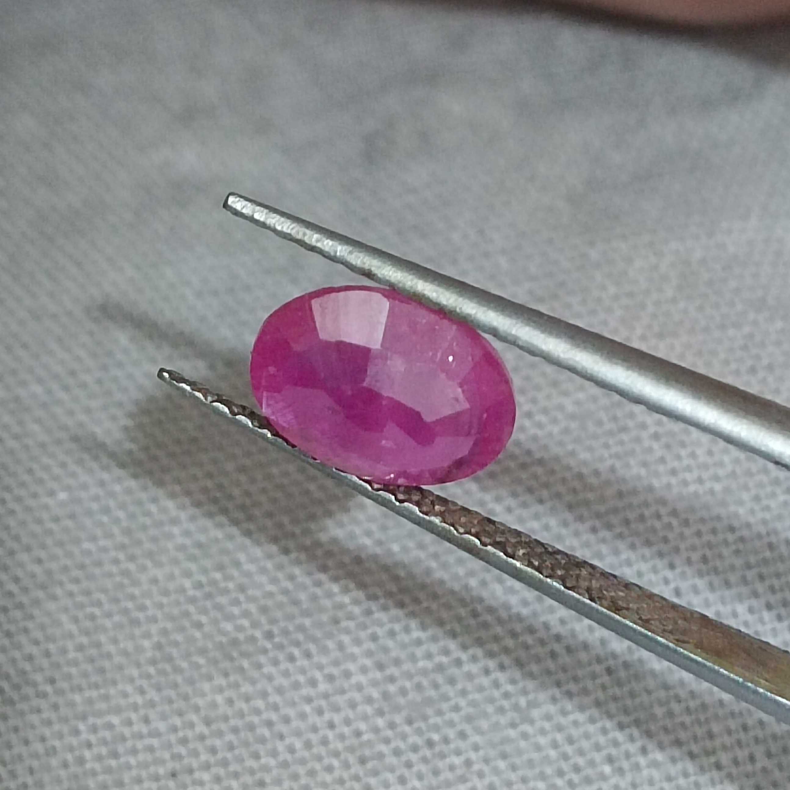 1.38cts GSI certified untreated transparent natural ruby gemstone 