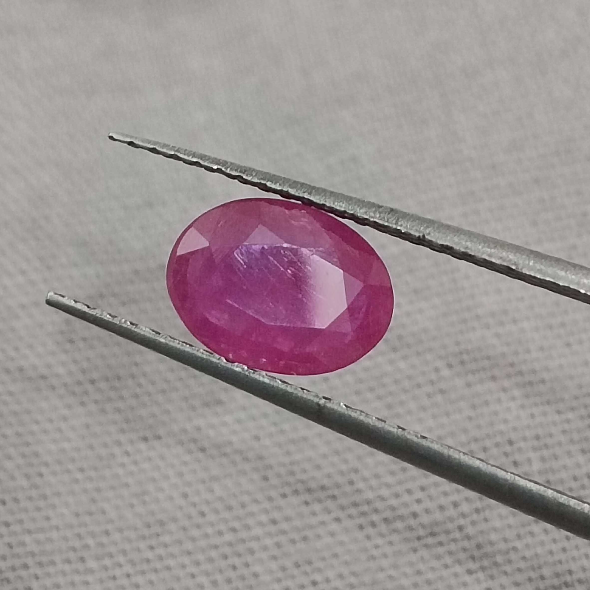 1.38cts GSI certified untreated transparent natural ruby gemstone 