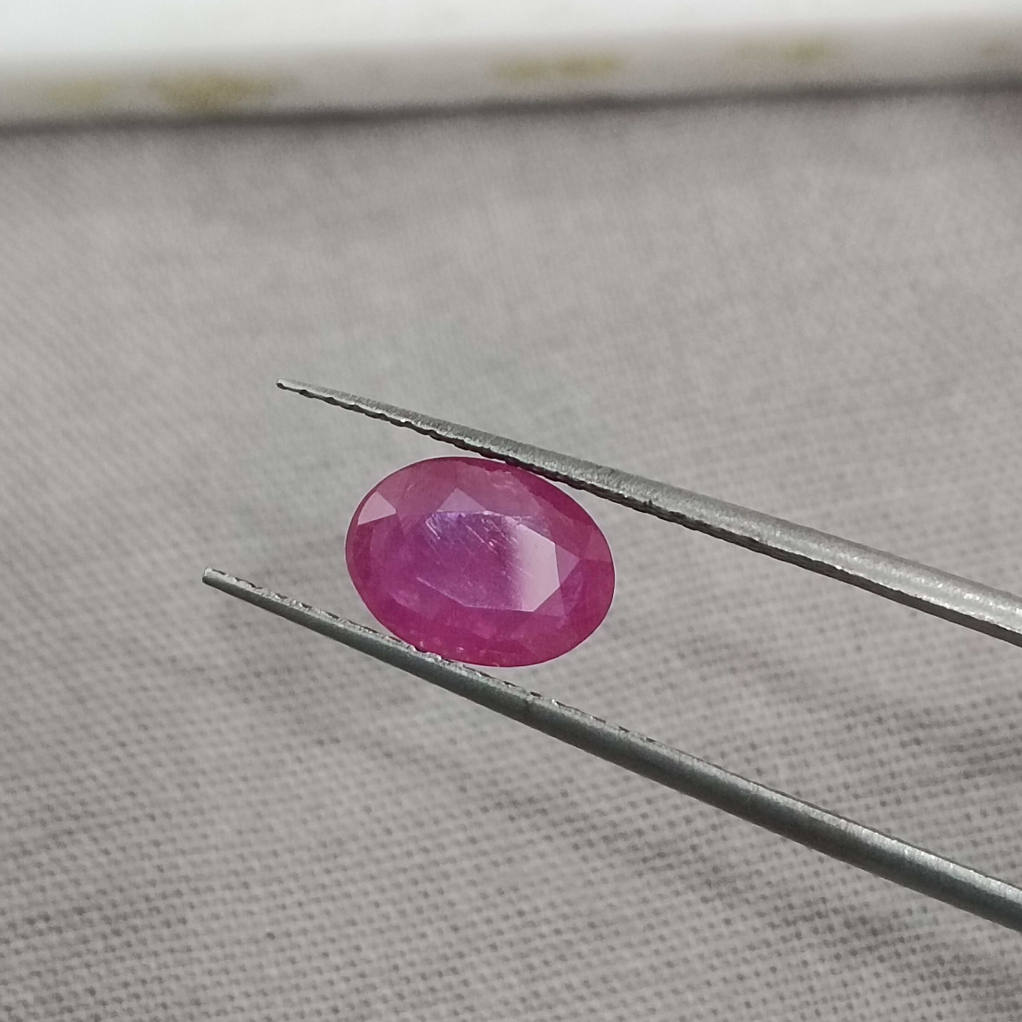 1.38cts GSI certified untreated transparent natural ruby gemstone 