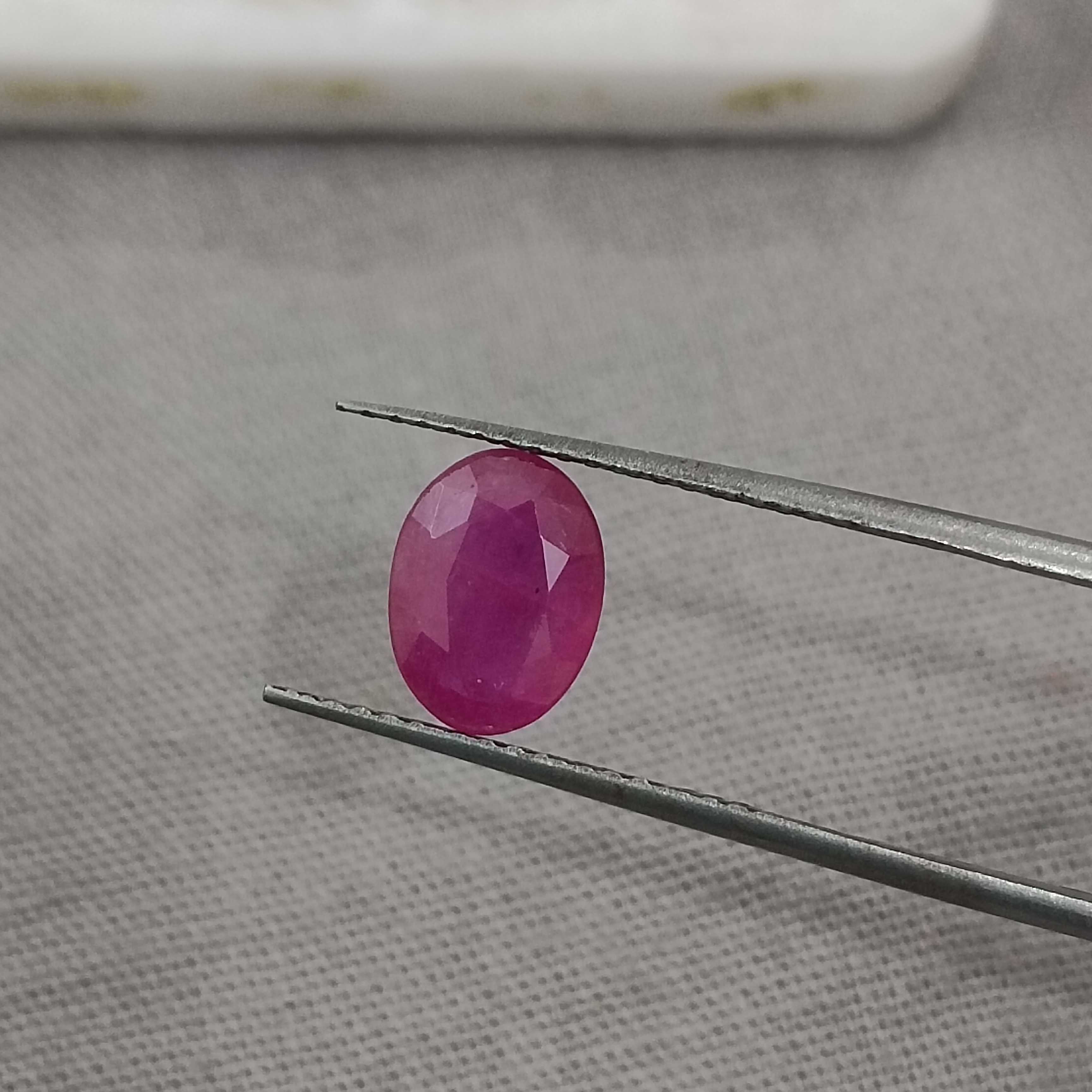 1.38cts GSI certified untreated transparent natural ruby gemstone 