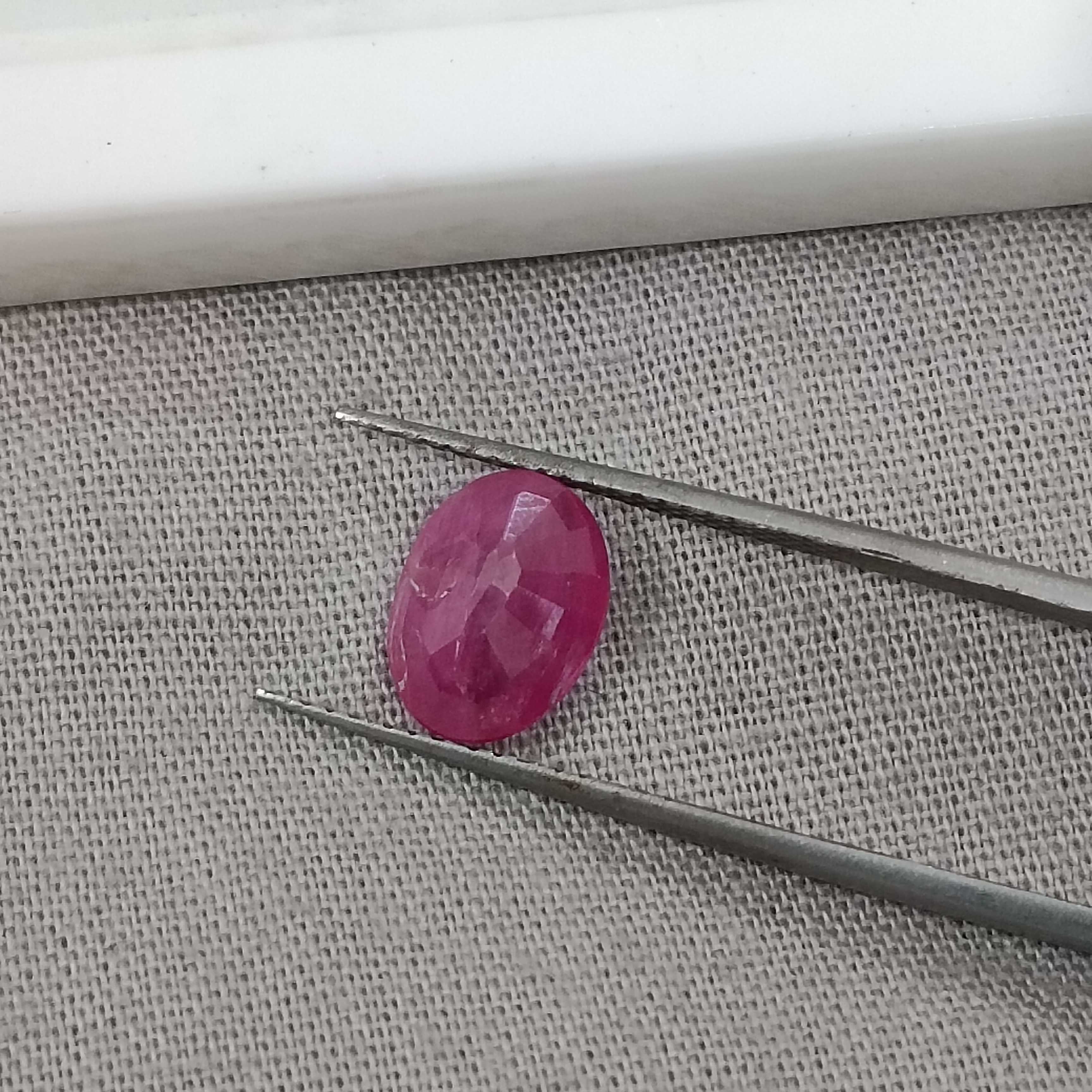1.63cts GSI certified oval mix cut untreated African origin ruby gem 