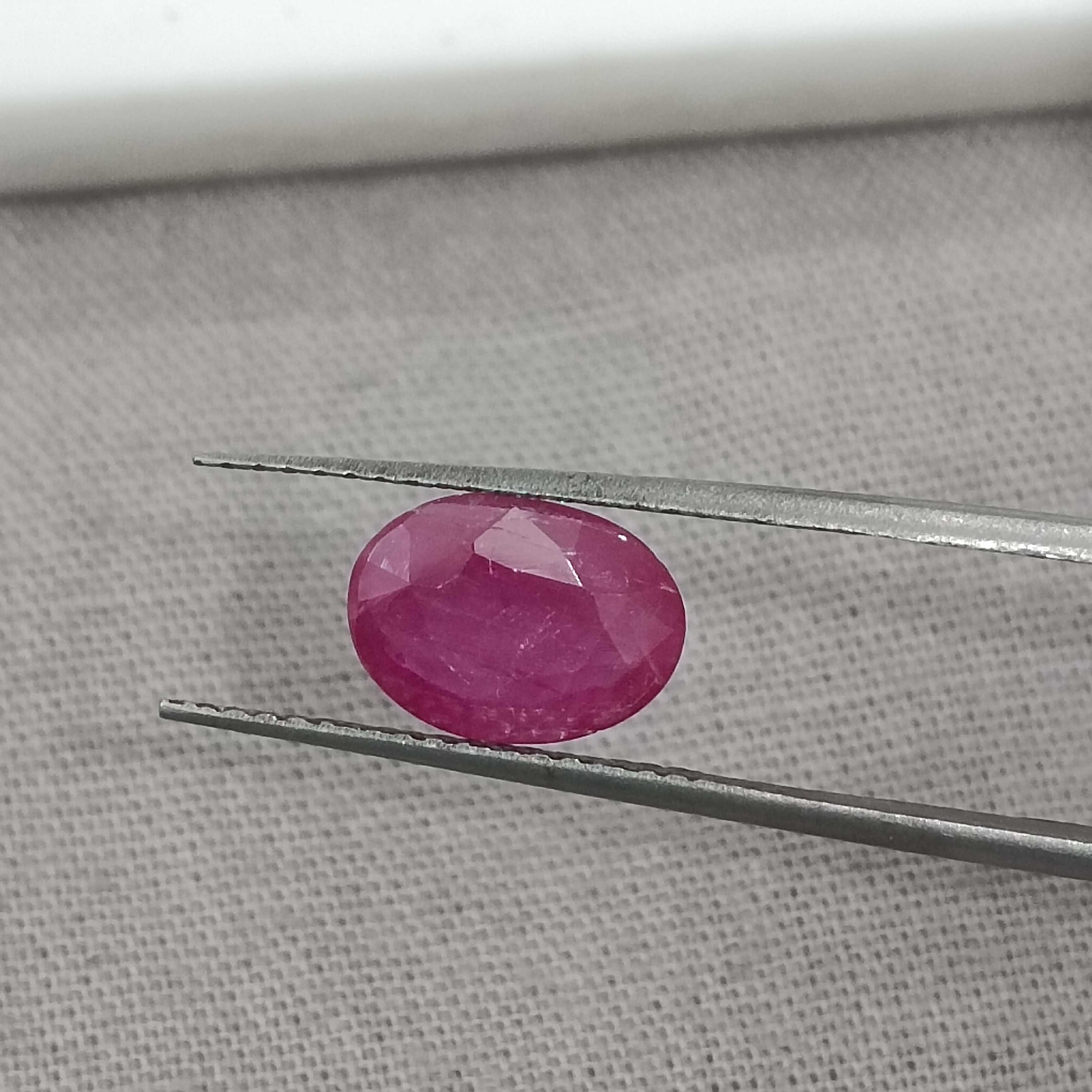 1.63cts GSI certified oval mix cut untreated African origin ruby gem 