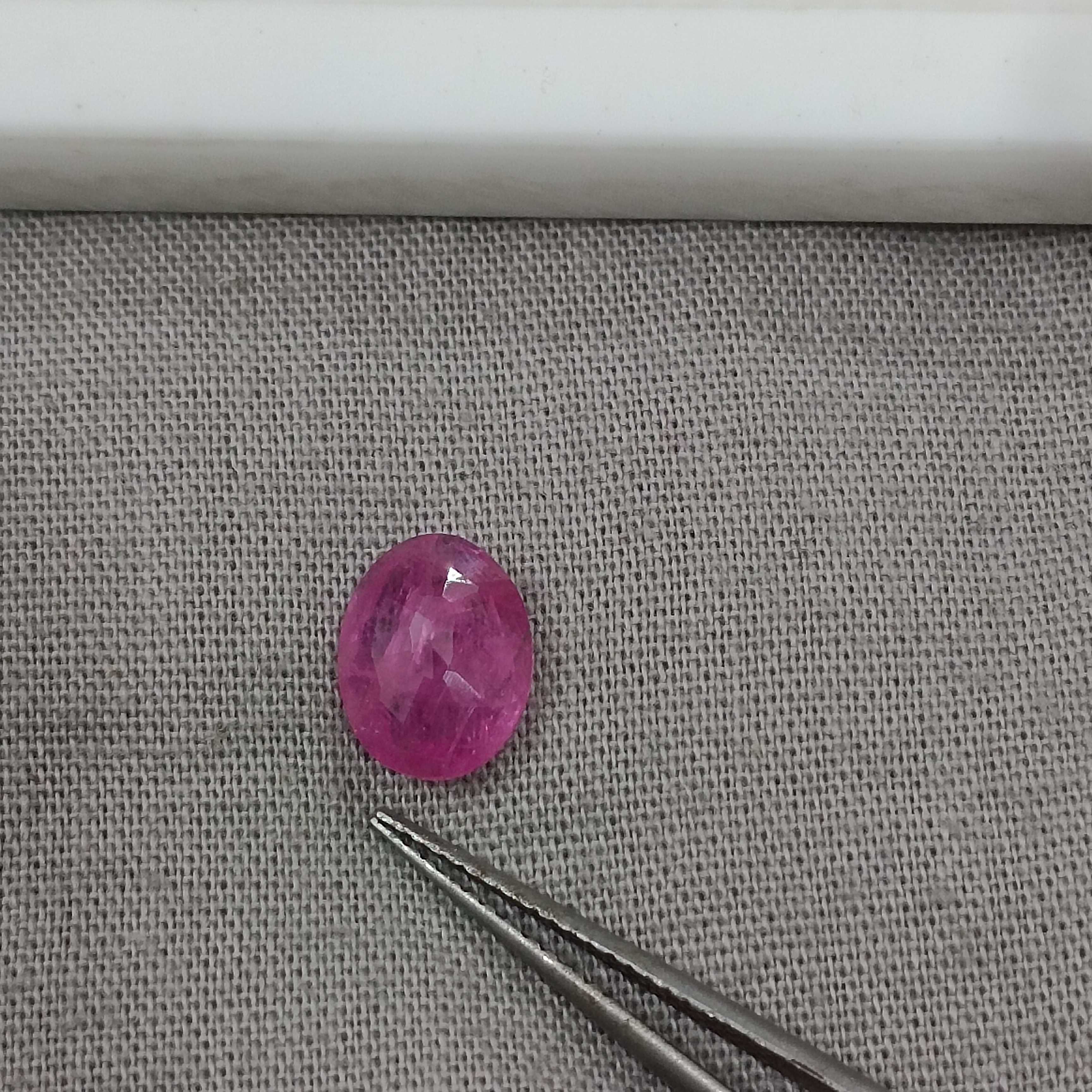 1.73cts GSI certified unheated oval mix cut ruby gem