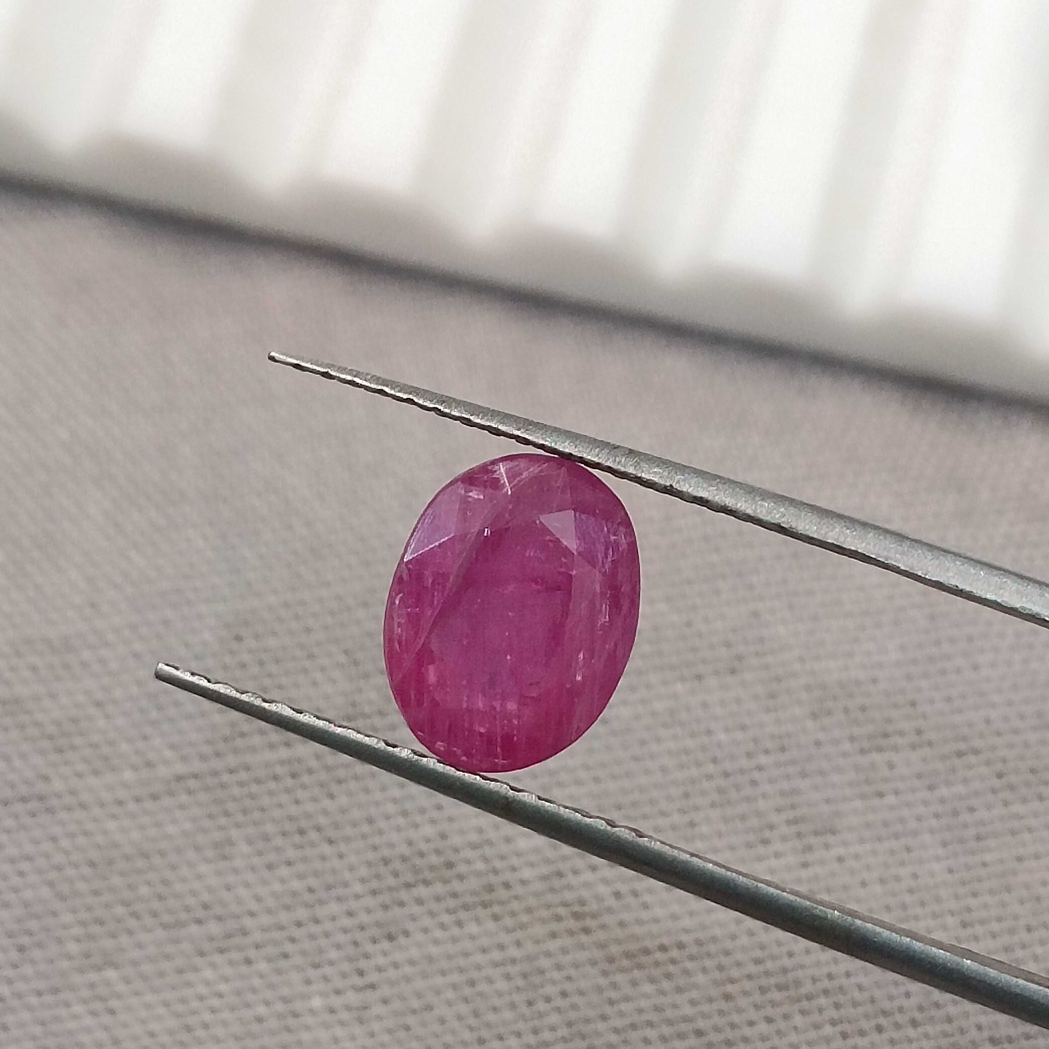 2.14cts GSI certified oval cut natural unheated ruby gemstone 