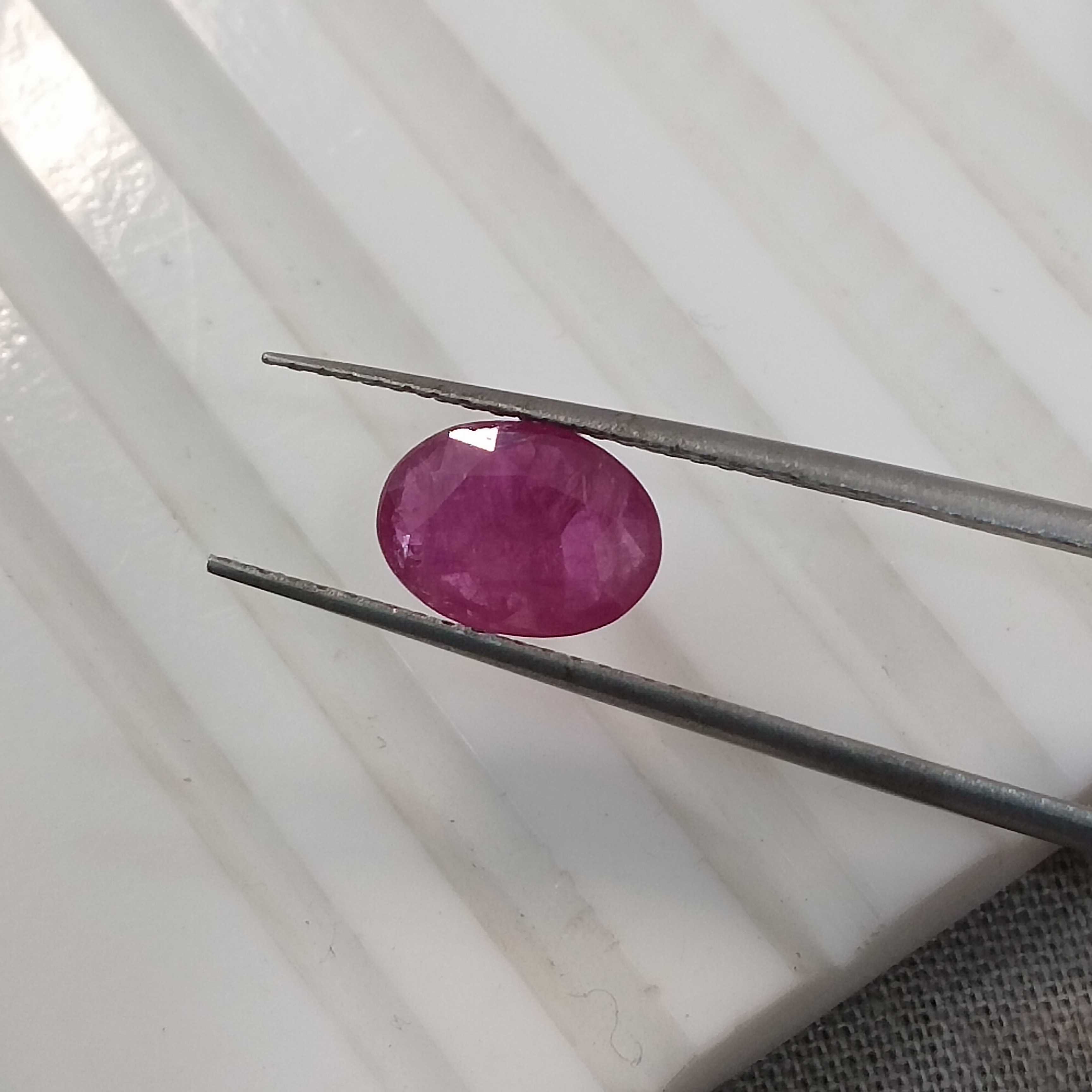 1.29cts GSI certified oval shape transparent untreated natural African ruby gemstone 