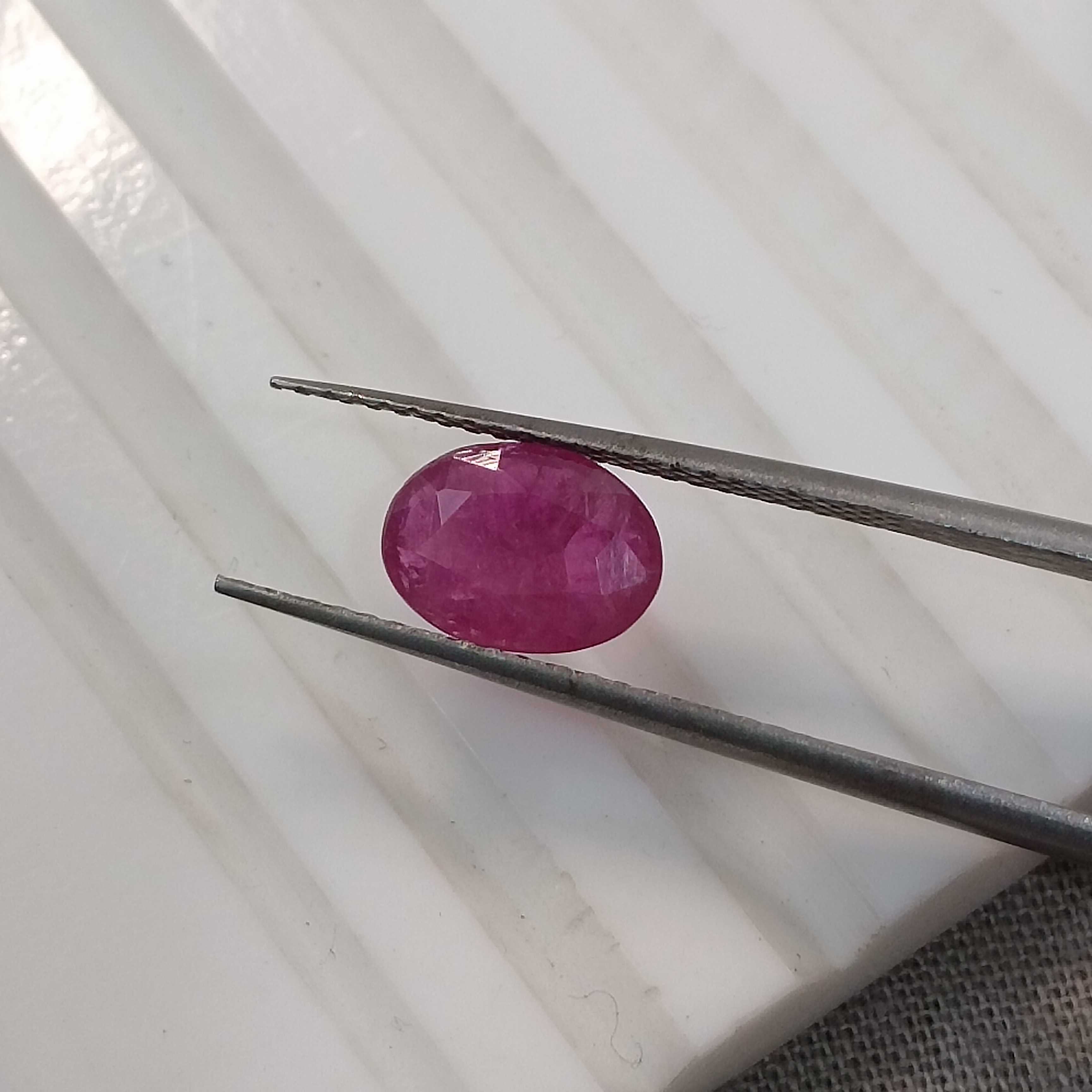 1.29cts GSI certified oval shape transparent untreated natural African ruby gemstone 