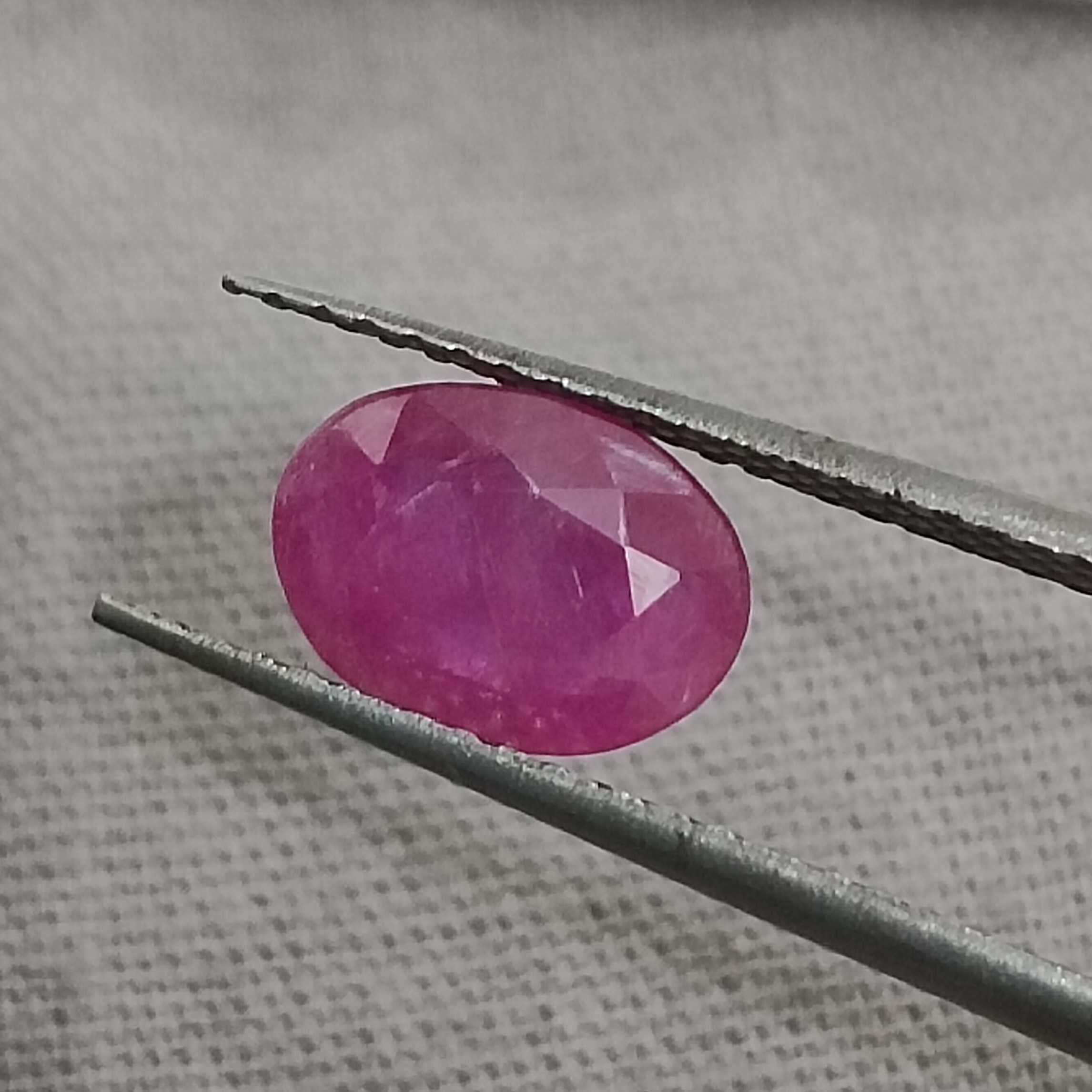 1.02 carat certified oval mix cut untreated red ruby gemstone /