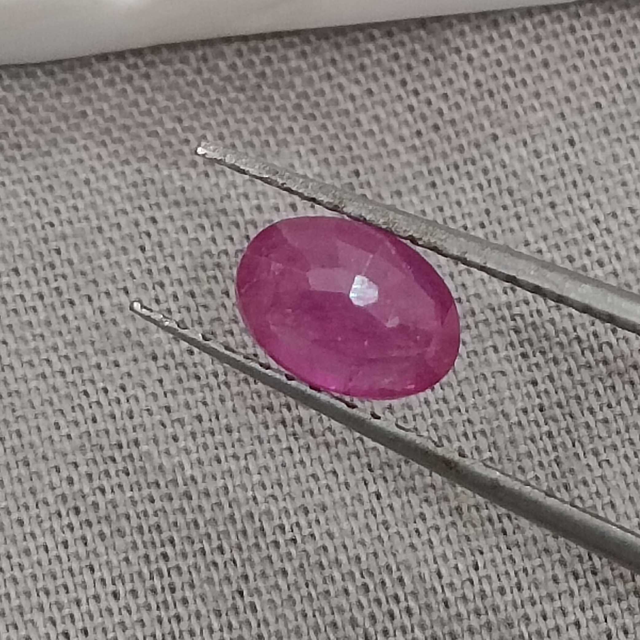 1.10cts GSI certified natural unheated oval mix cut loose ruby stone 