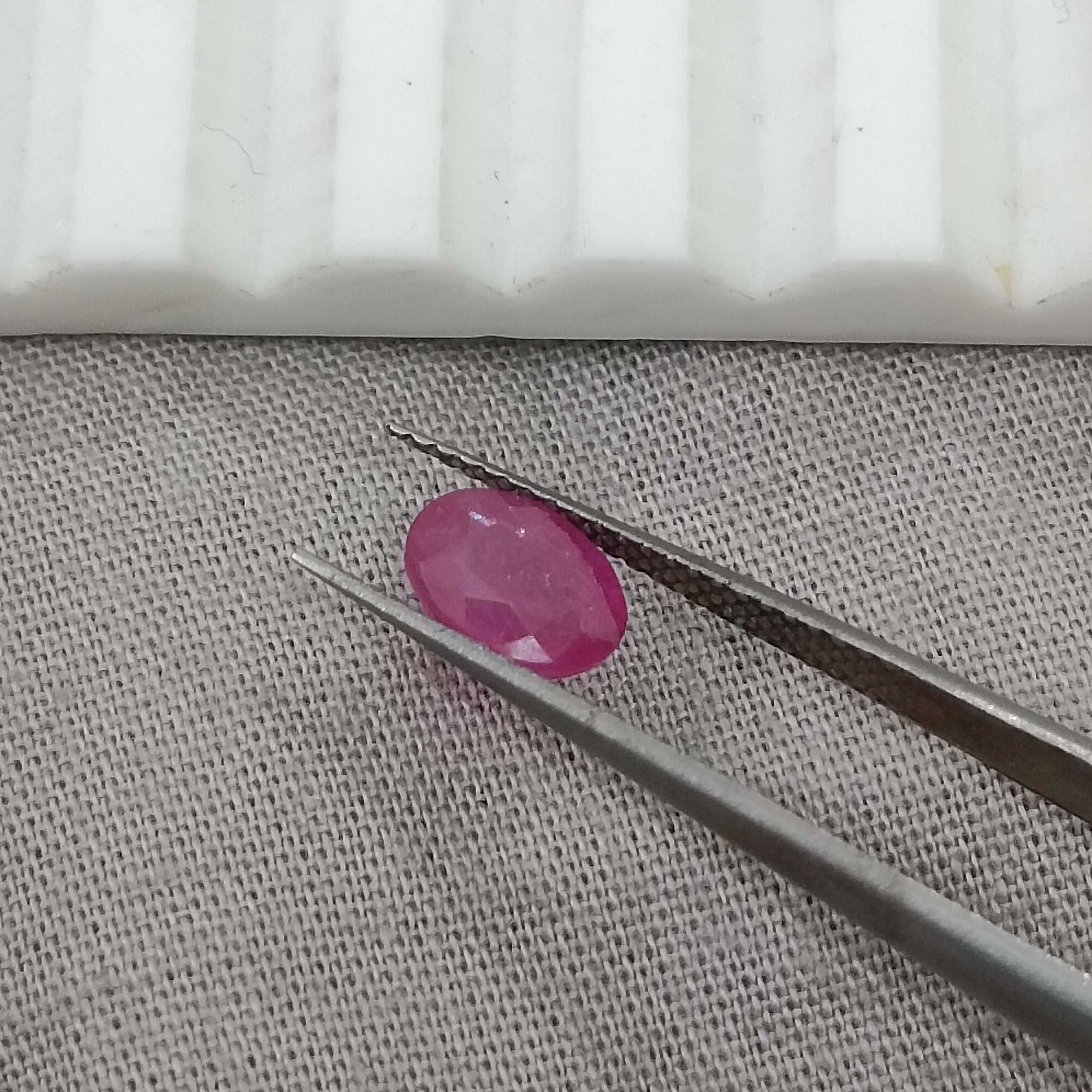 1.10cts GSI certified natural unheated oval mix cut loose ruby stone 