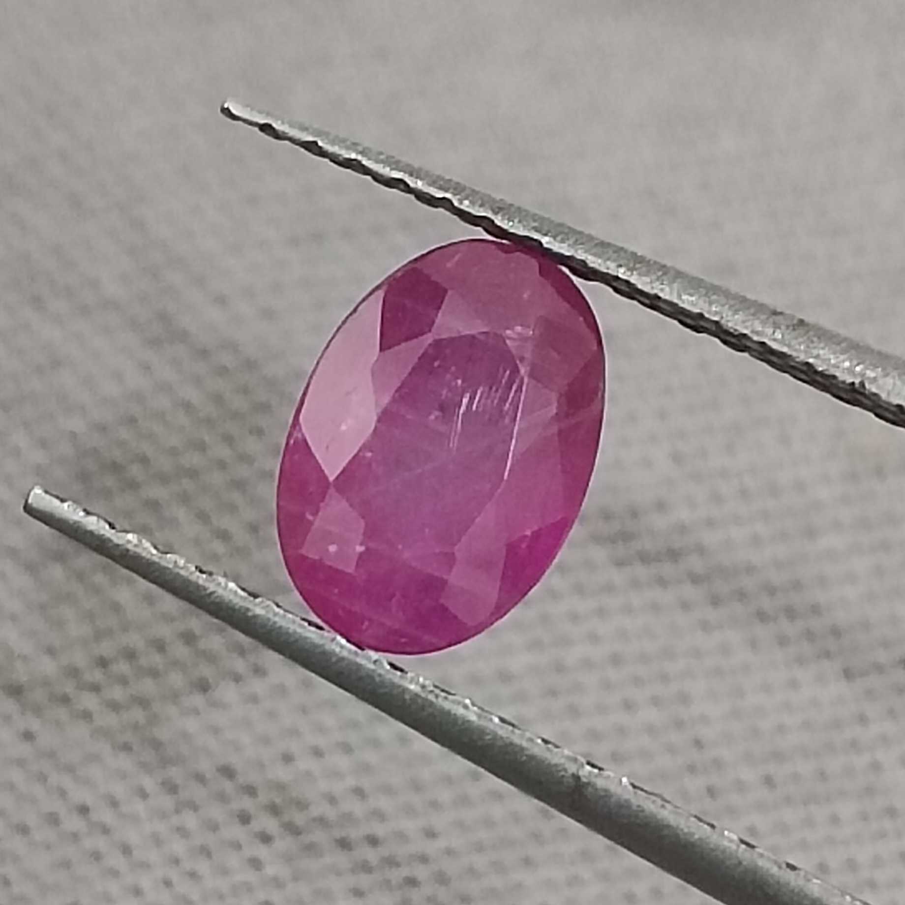 1.08cts certified natural unheated oval mix shape ruby gemstone /