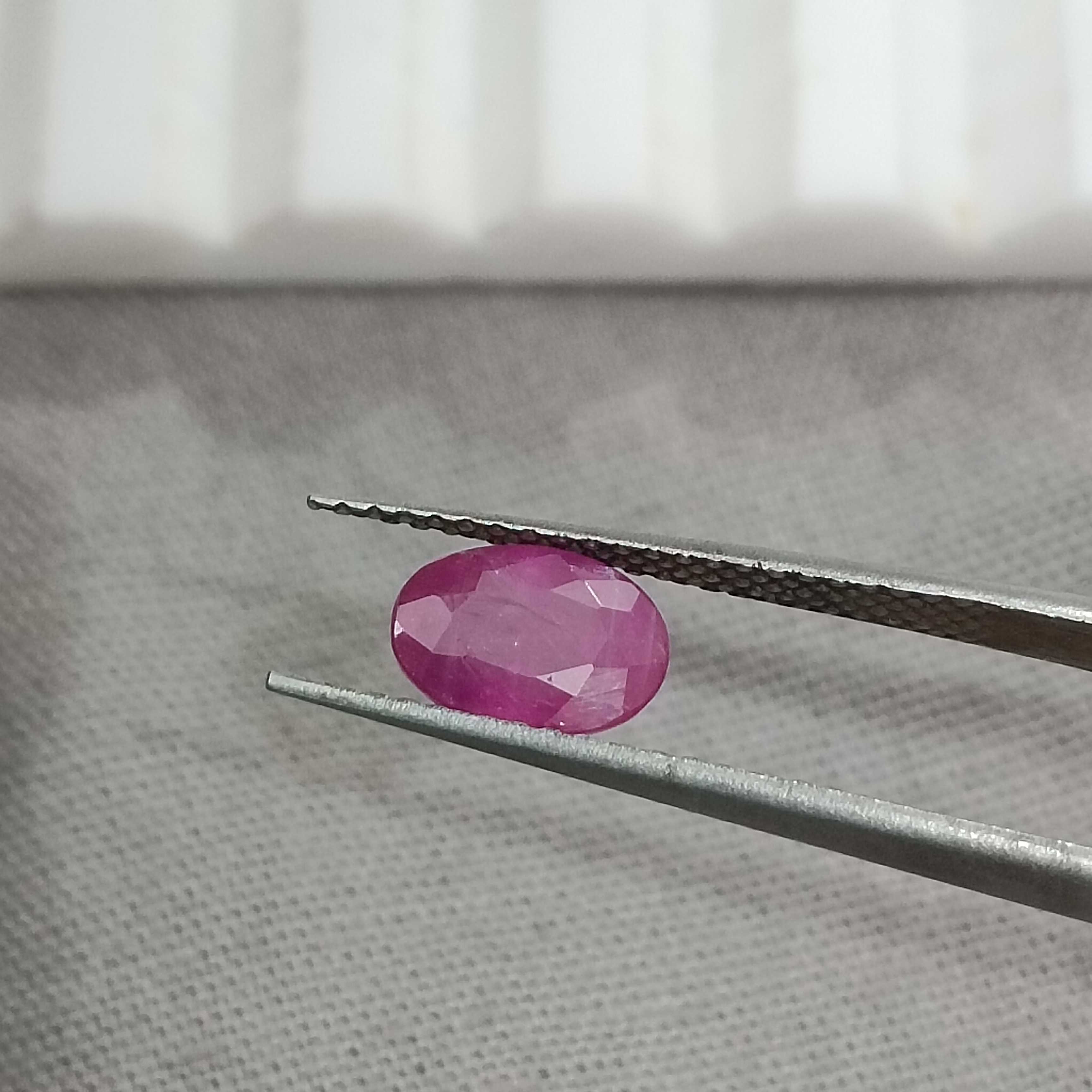 1.08cts certified natural unheated oval mix shape ruby gemstone 