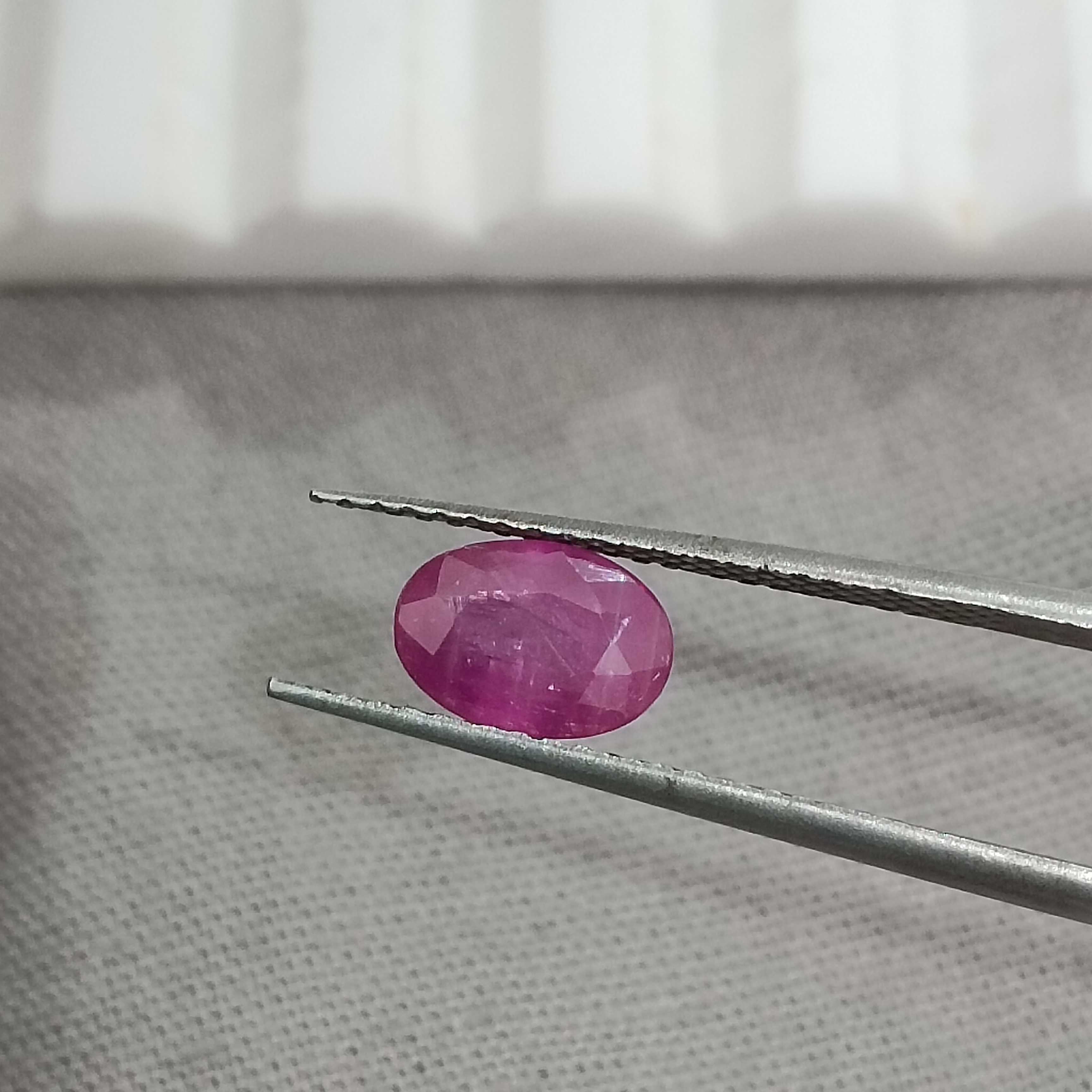 1.08cts certified natural unheated oval mix shape ruby gemstone 